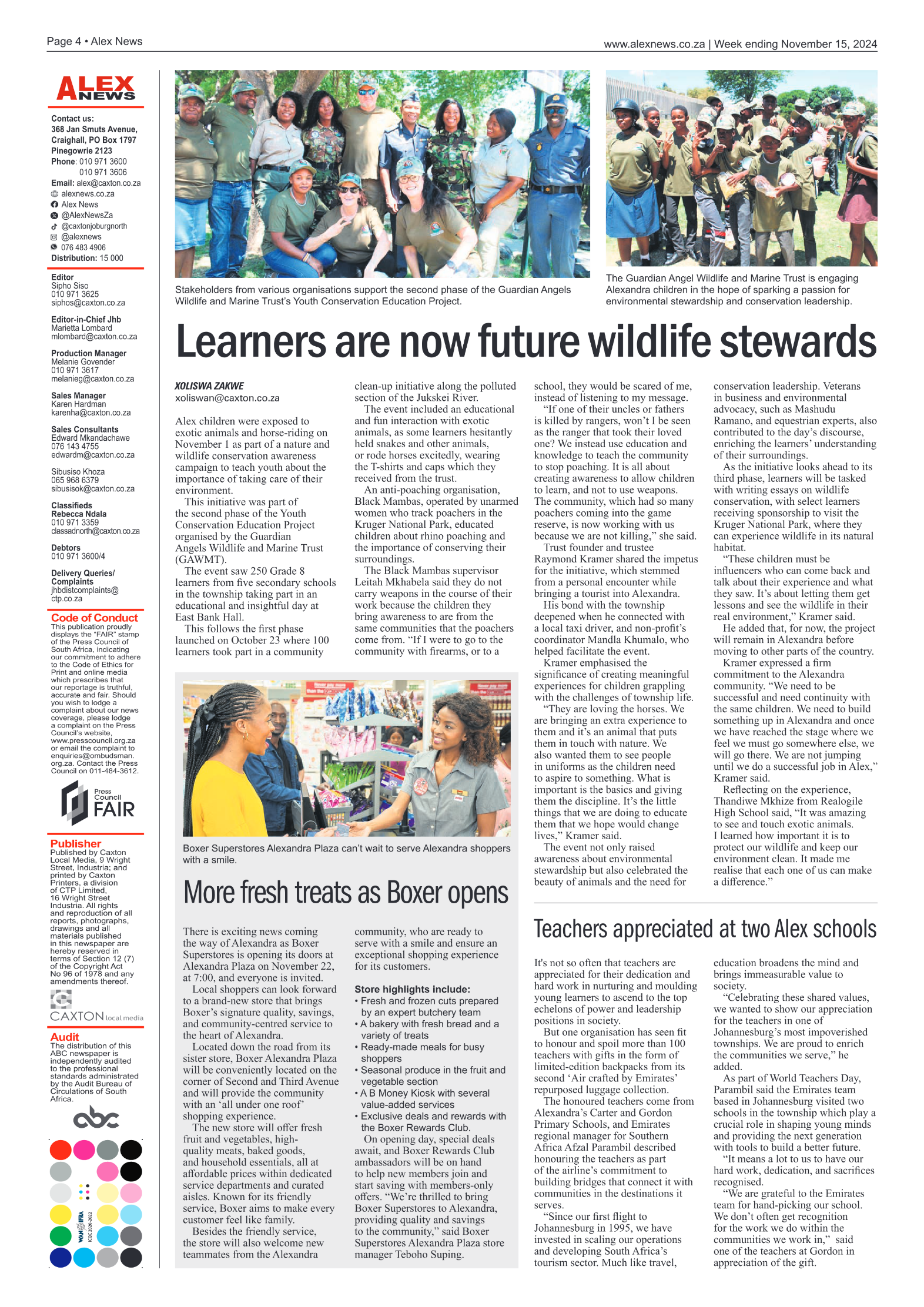 Alex News 15 November 2024 page 4