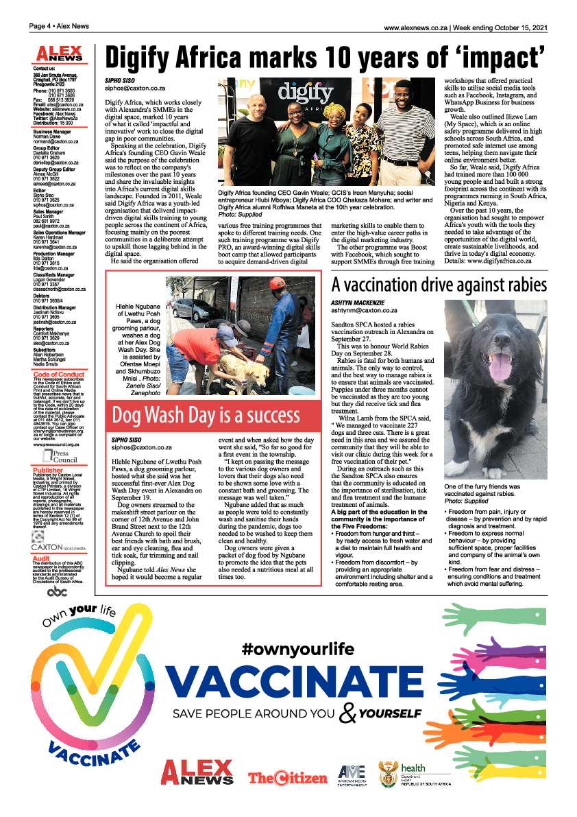 Alex News 15 October 2021 page 4