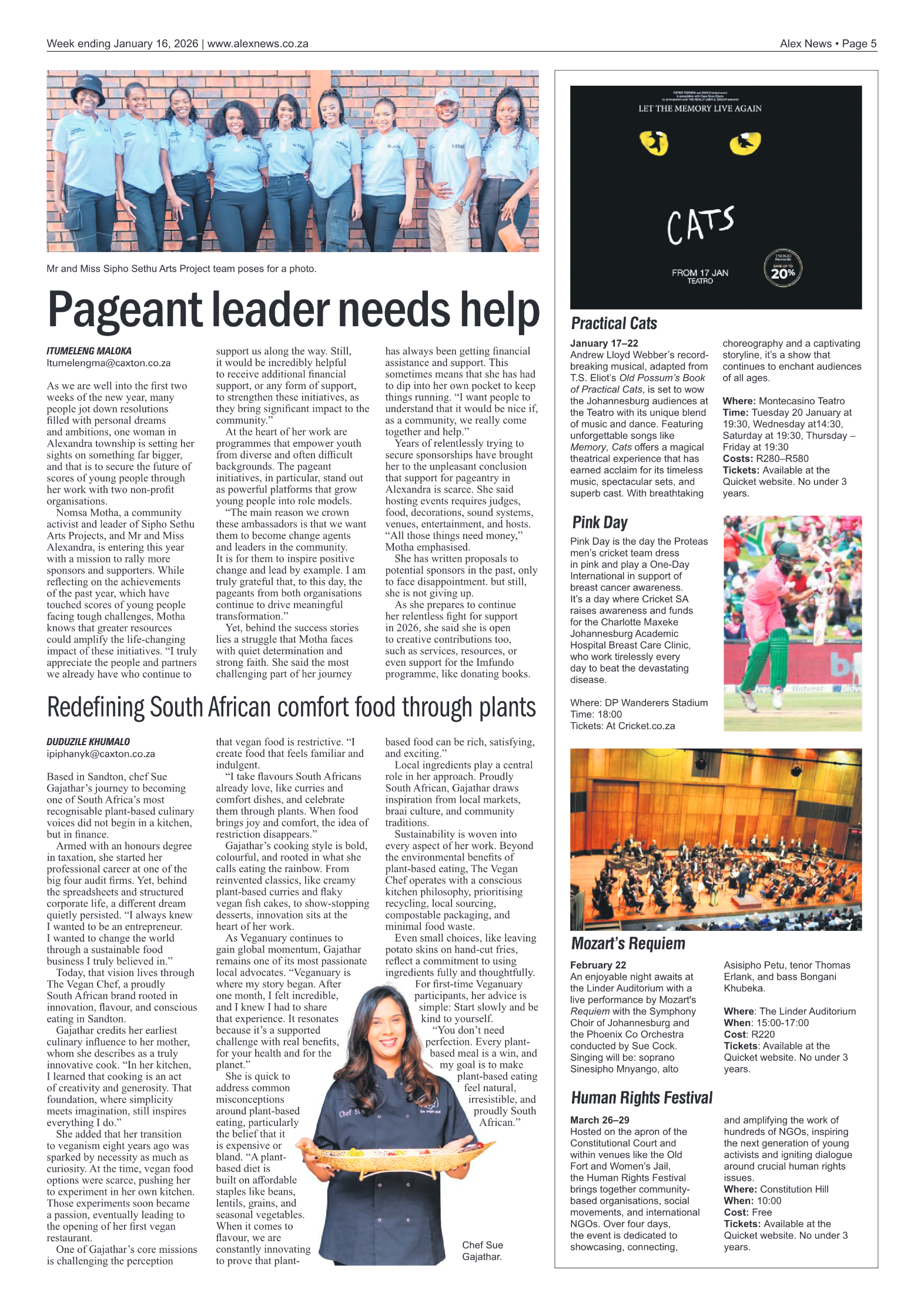Alex News 16 January 2026 page 5
