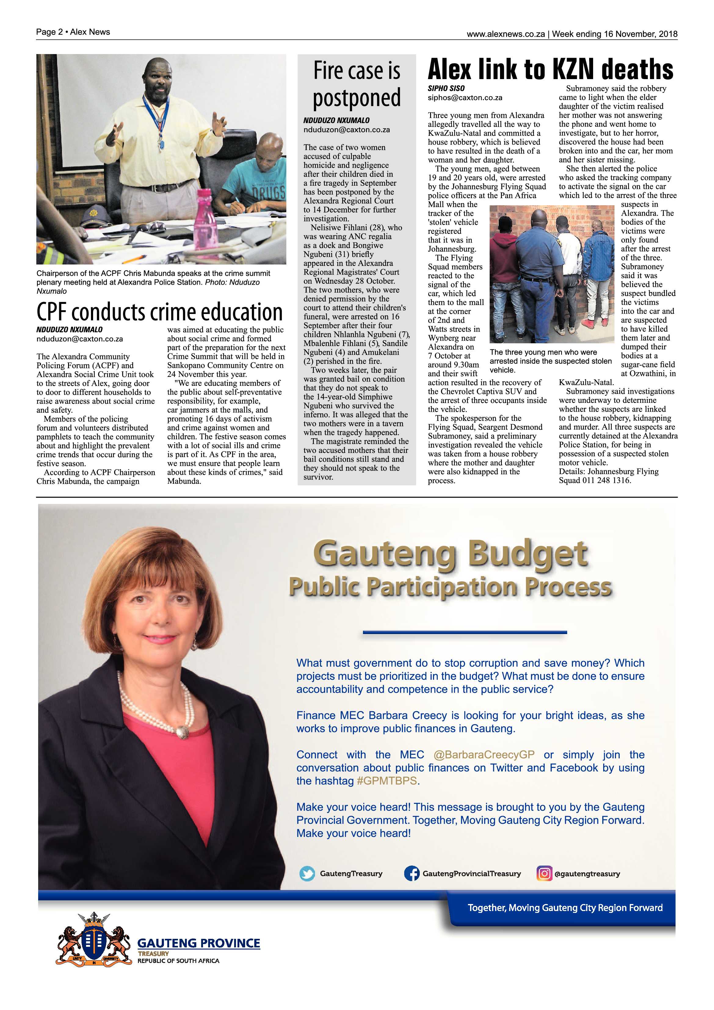 Alex News 16 November, 2018 page 2