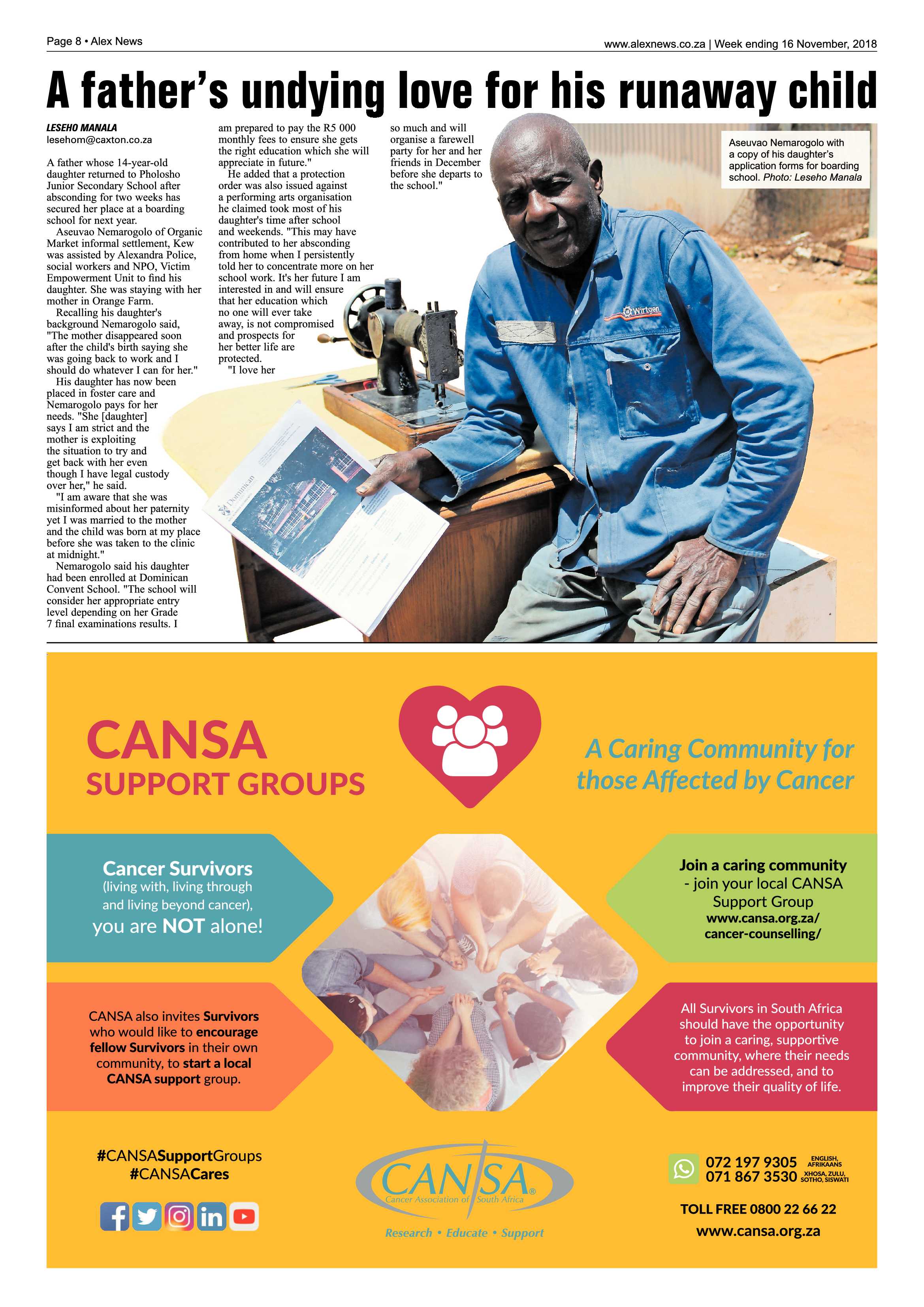 Alex News 16 November, 2018 page 8