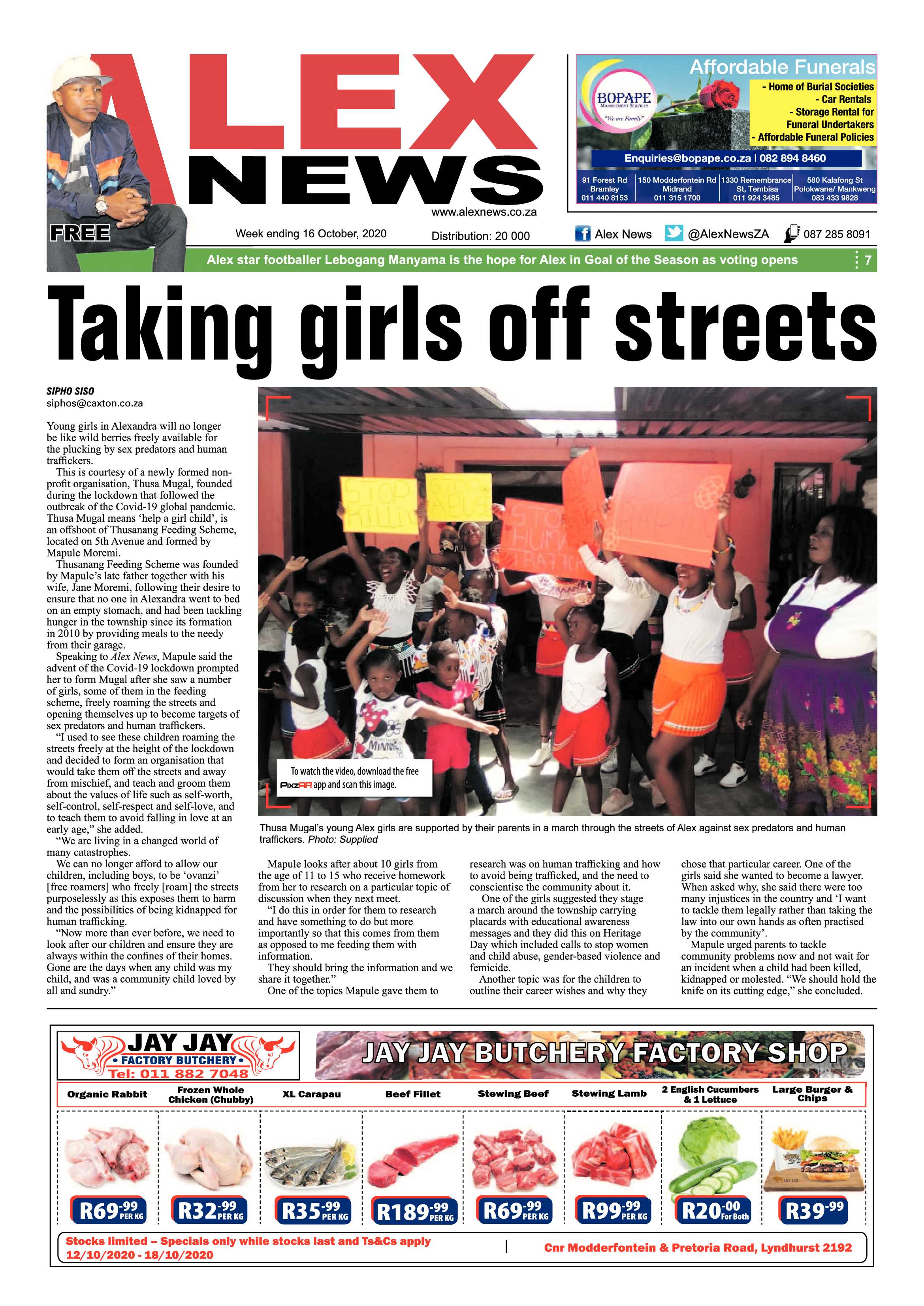 Alex News 16 October 2020 page 1