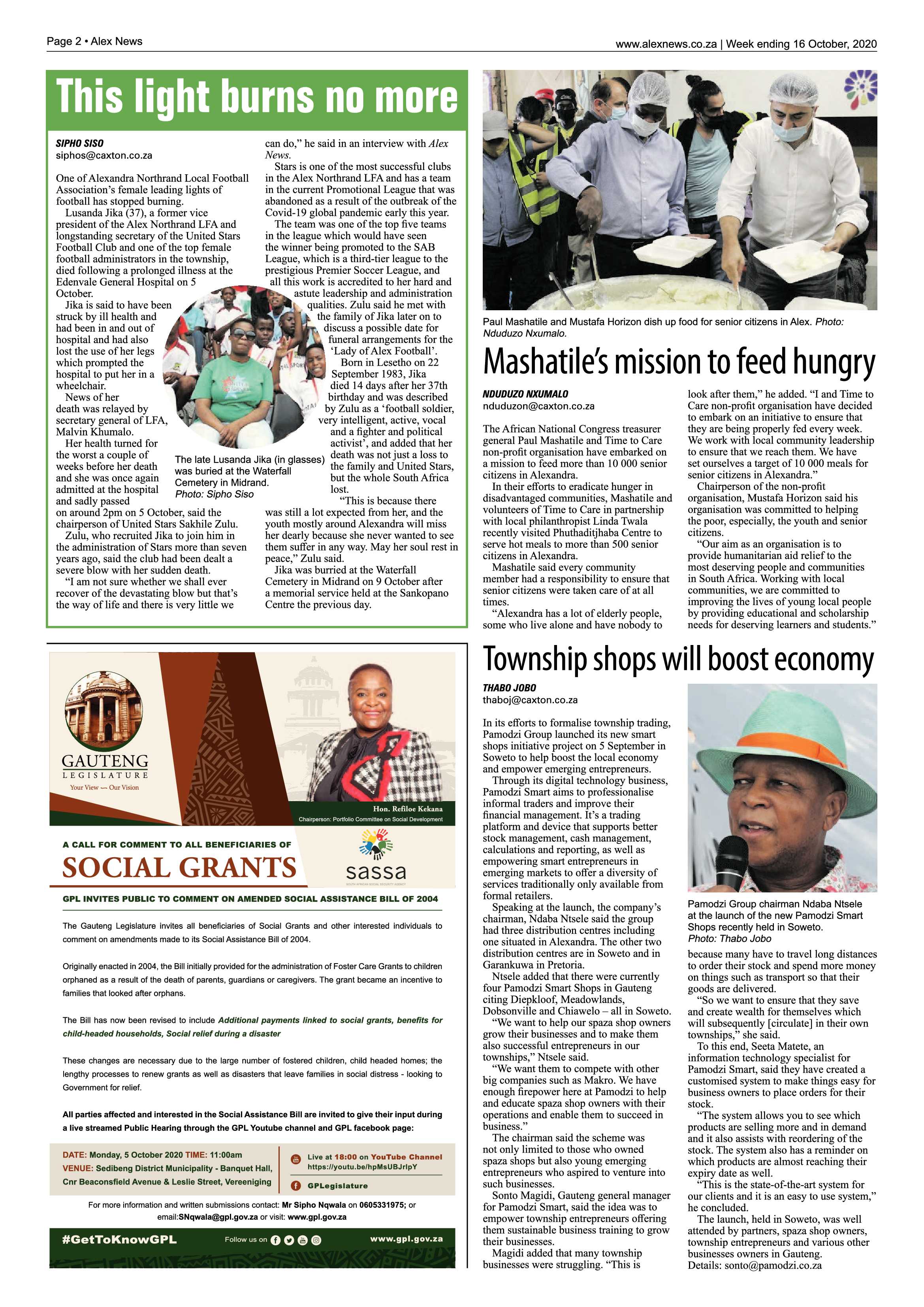 Alex News 16 October 2020 page 2