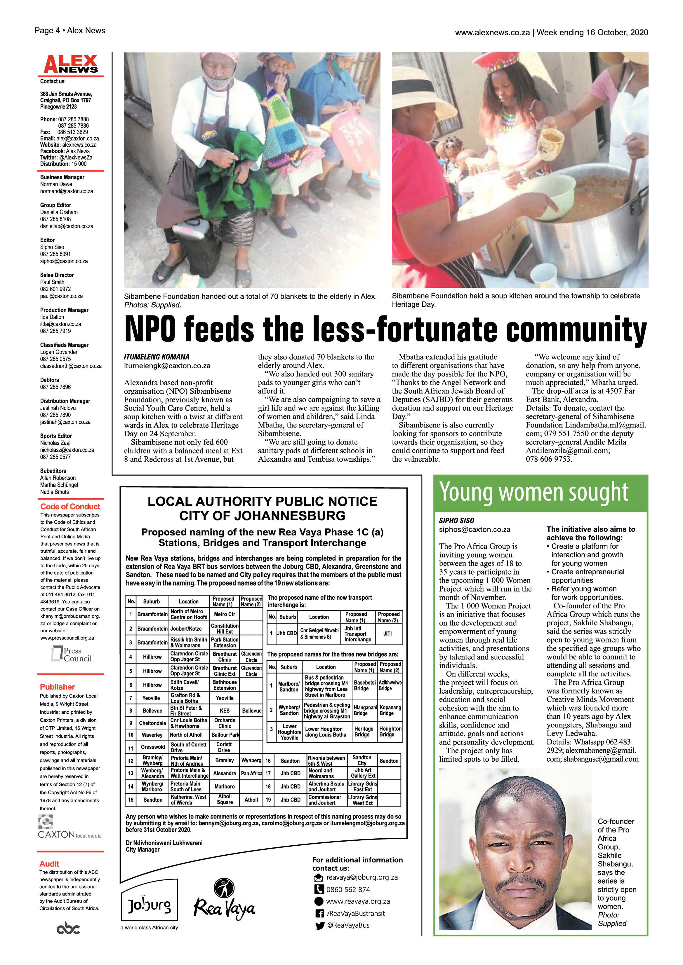 Alex News 16 October 2020 page 4