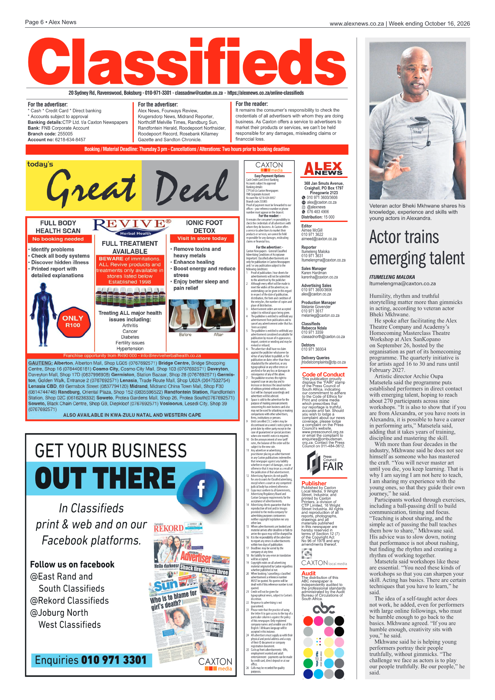 Alex News 16 October 2026 page 6