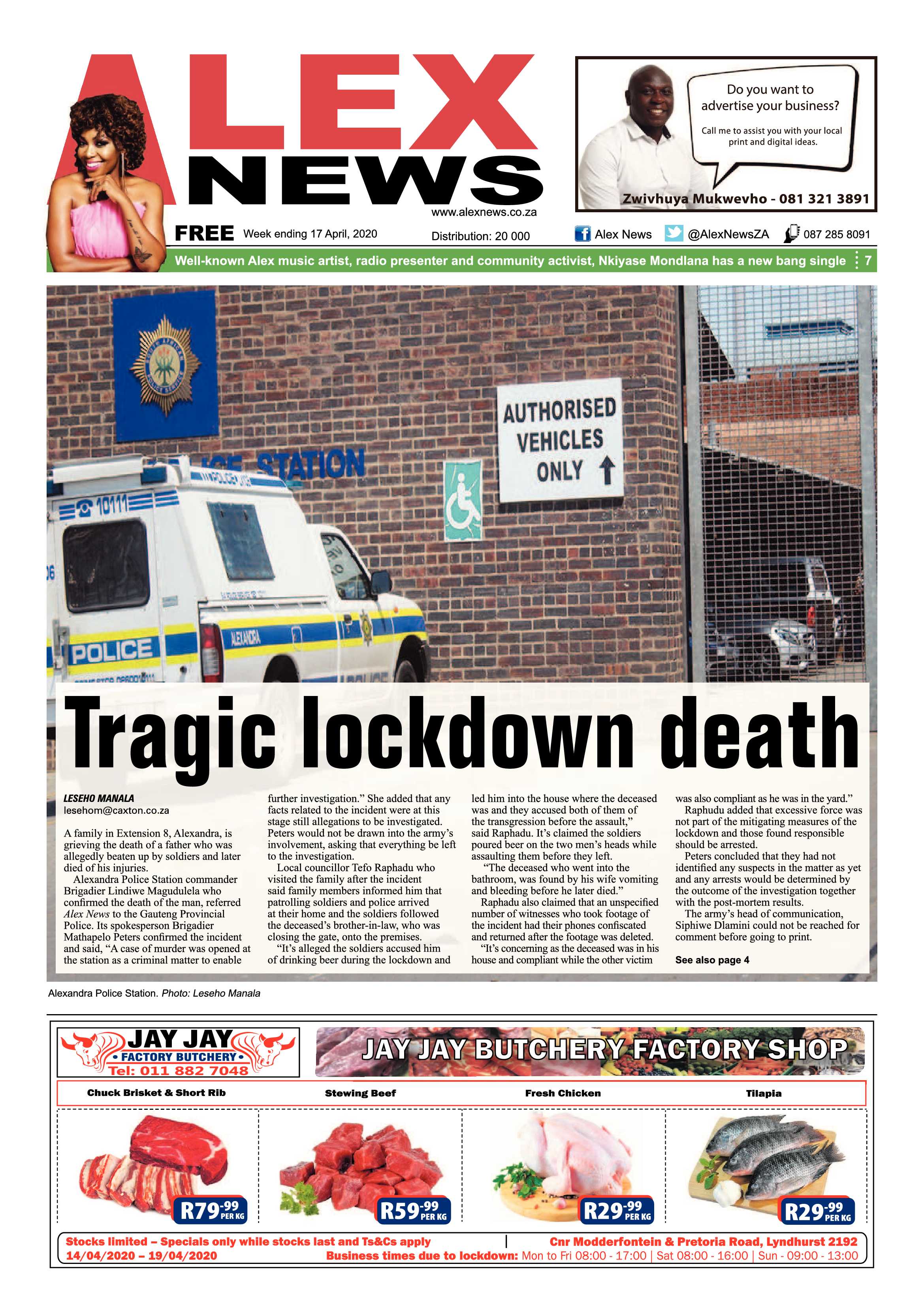 Alex News 17 April 2020 page 1