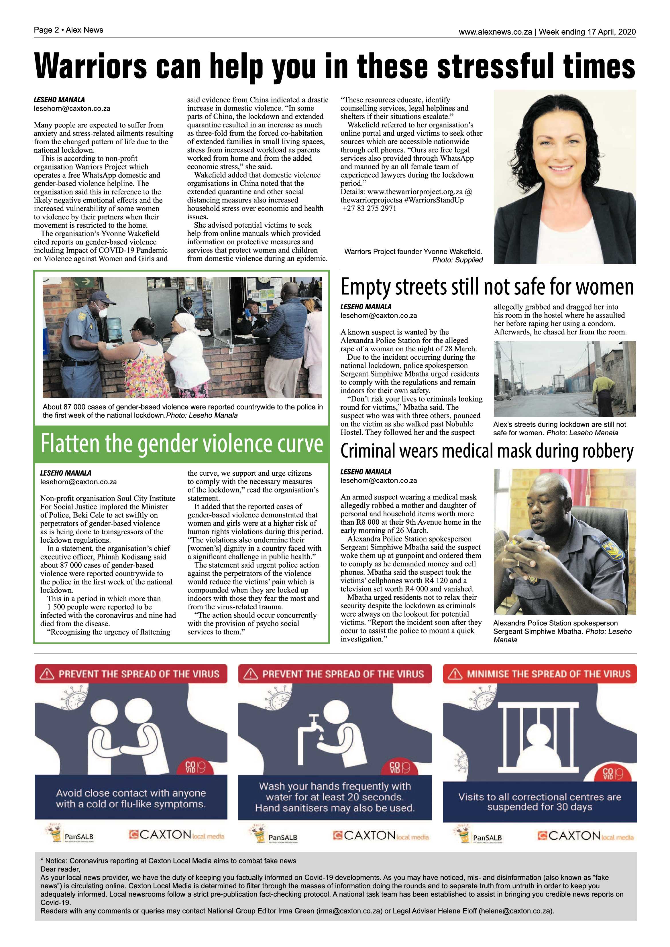 Alex News 17 April 2020 page 2