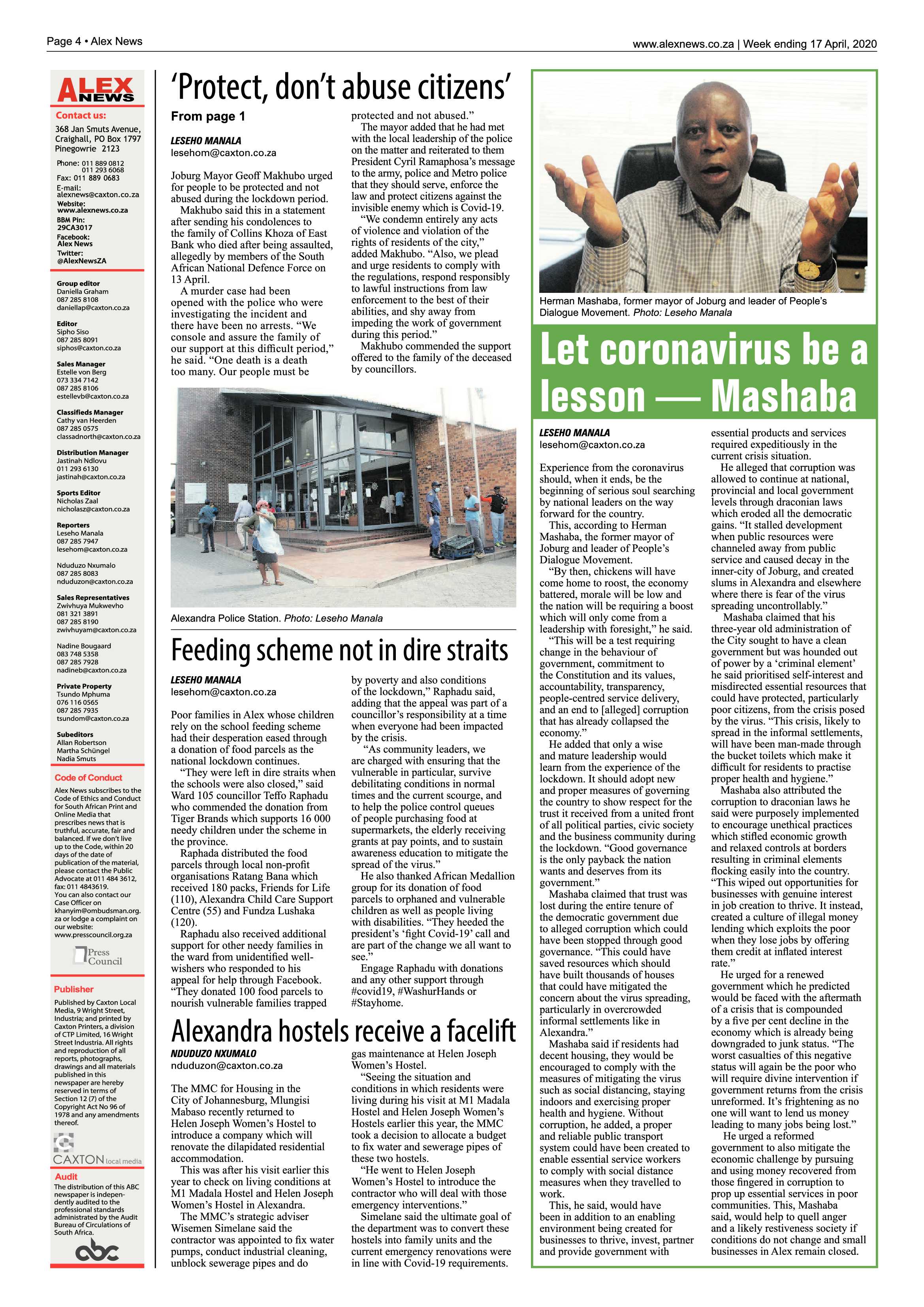 Alex News 17 April 2020 page 4