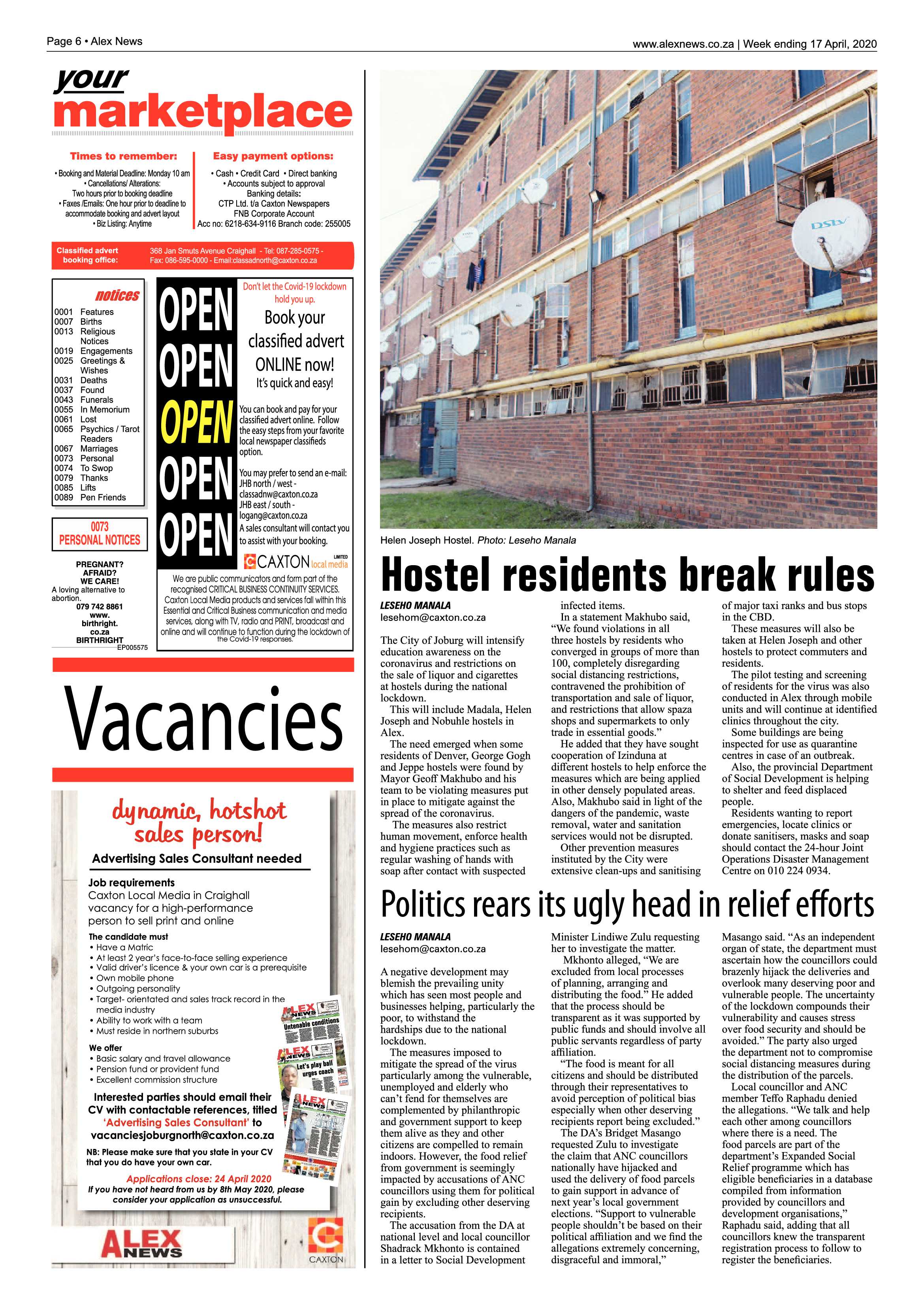 Alex News 17 April 2020 page 6