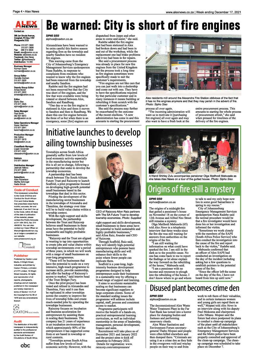 Alex News 17 December 2021 page 4