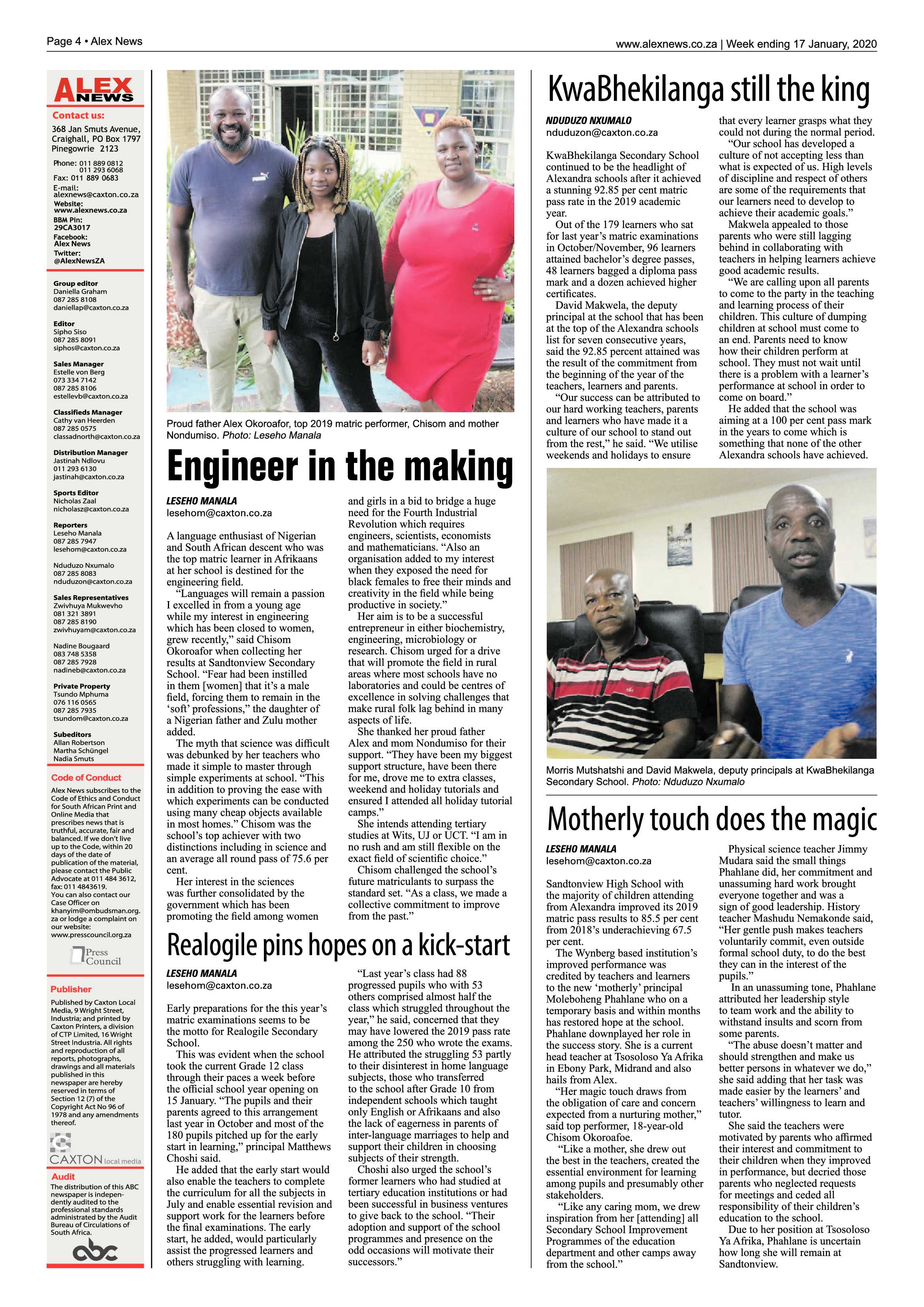 Alex News 17 January 2020 page 4
