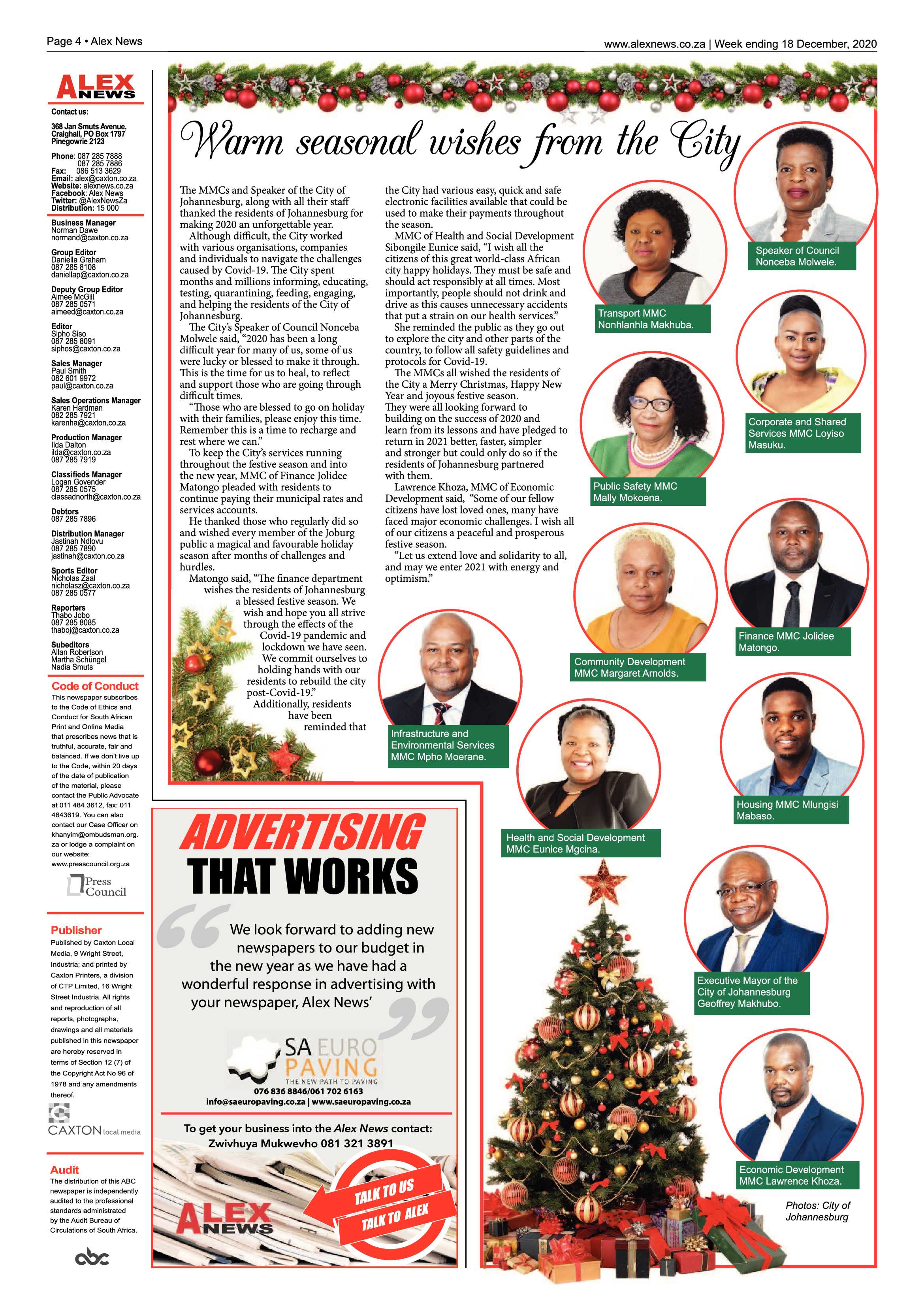 Alex News 18 December 2020 page 4