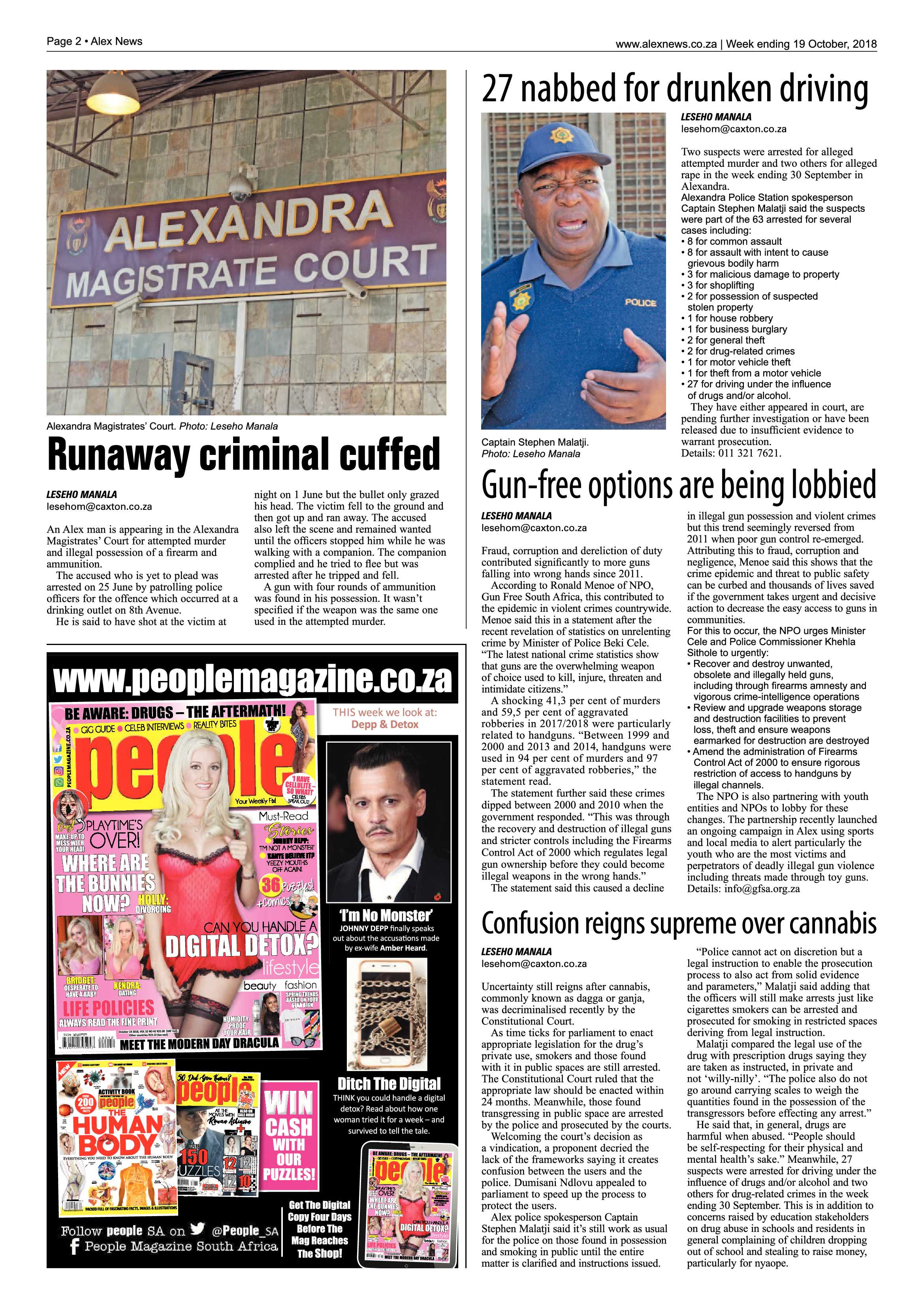 Alex News 19 October, 2018 page 2