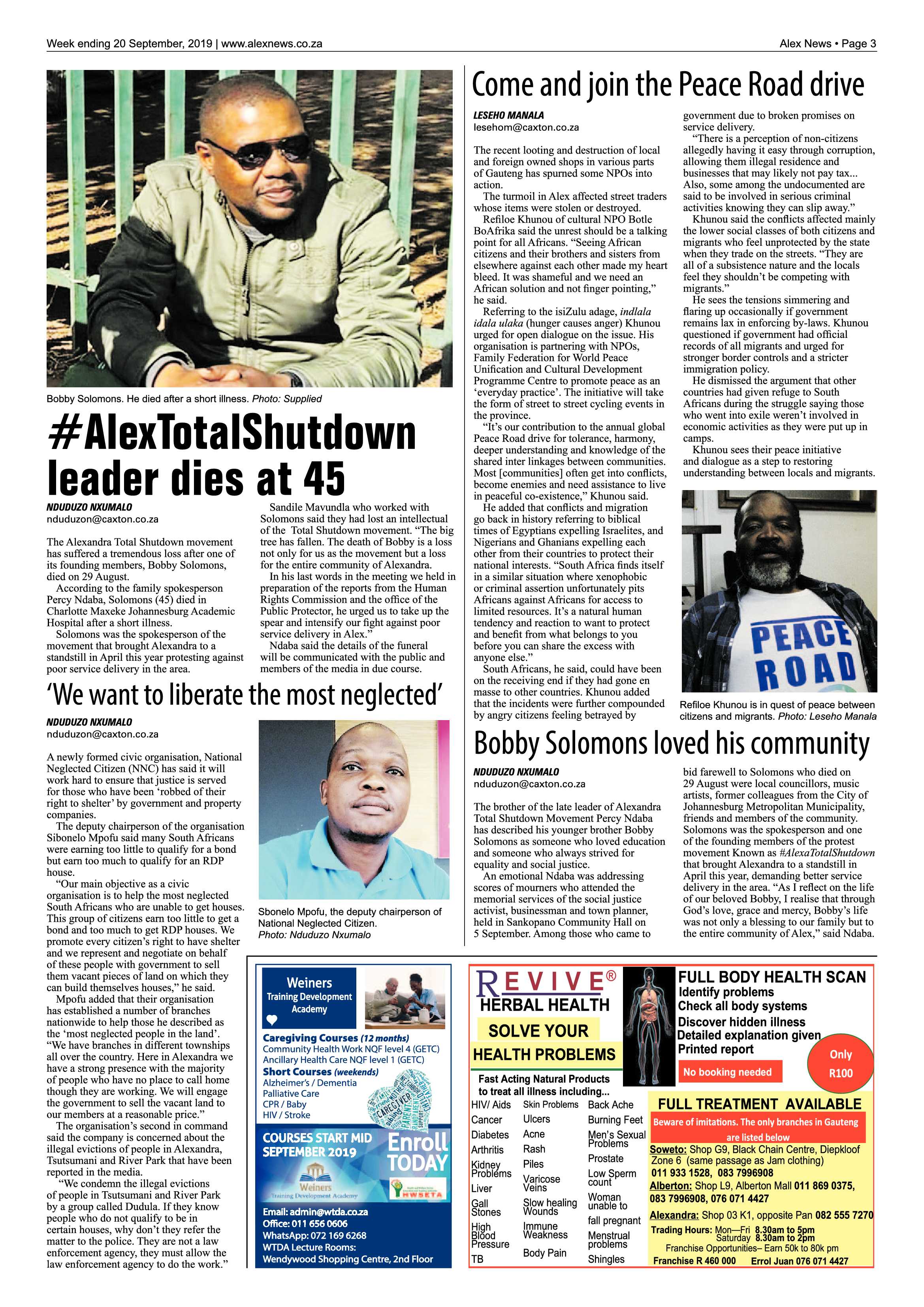 Alex News 19 September, 2019 page 3