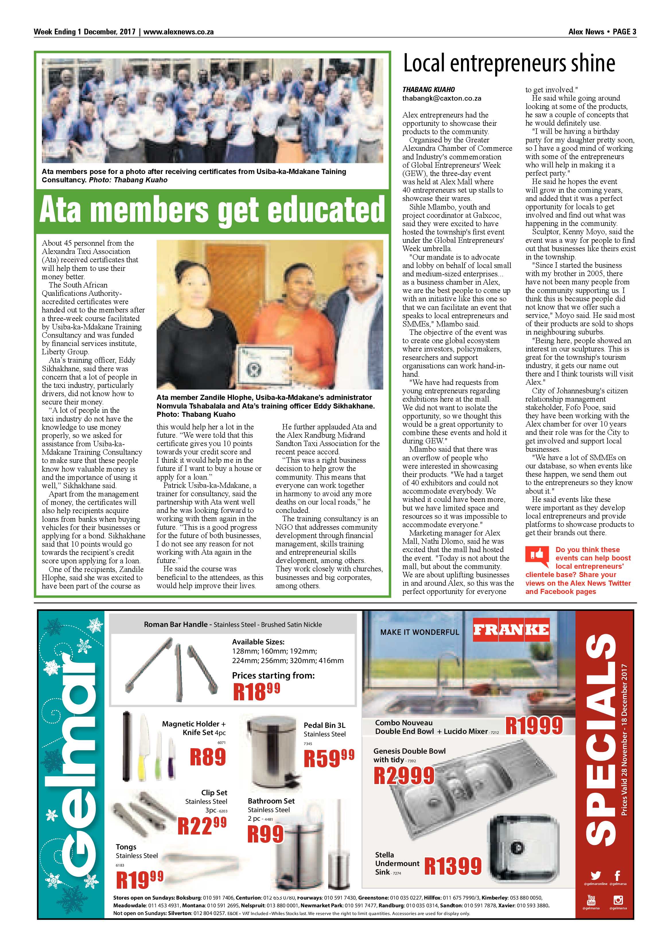 Alex News 1 December page 3