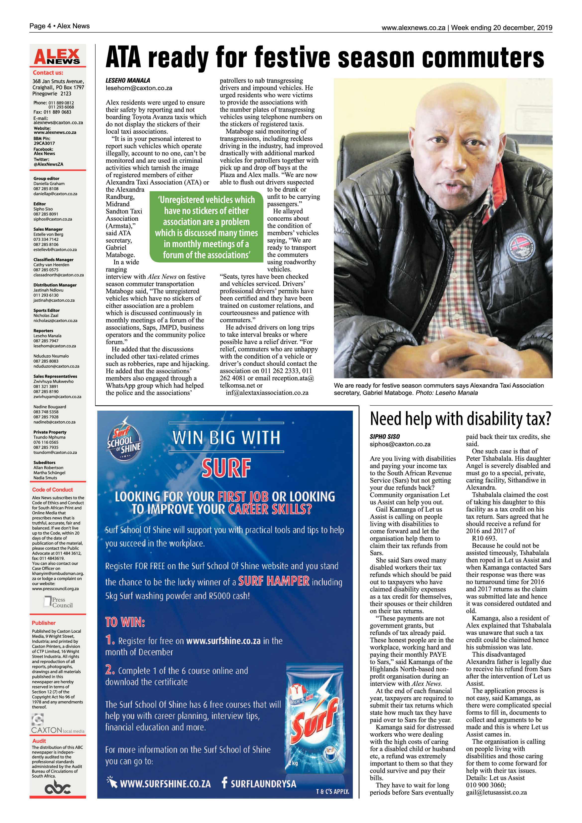 Alex News 20 December 2019 page 4