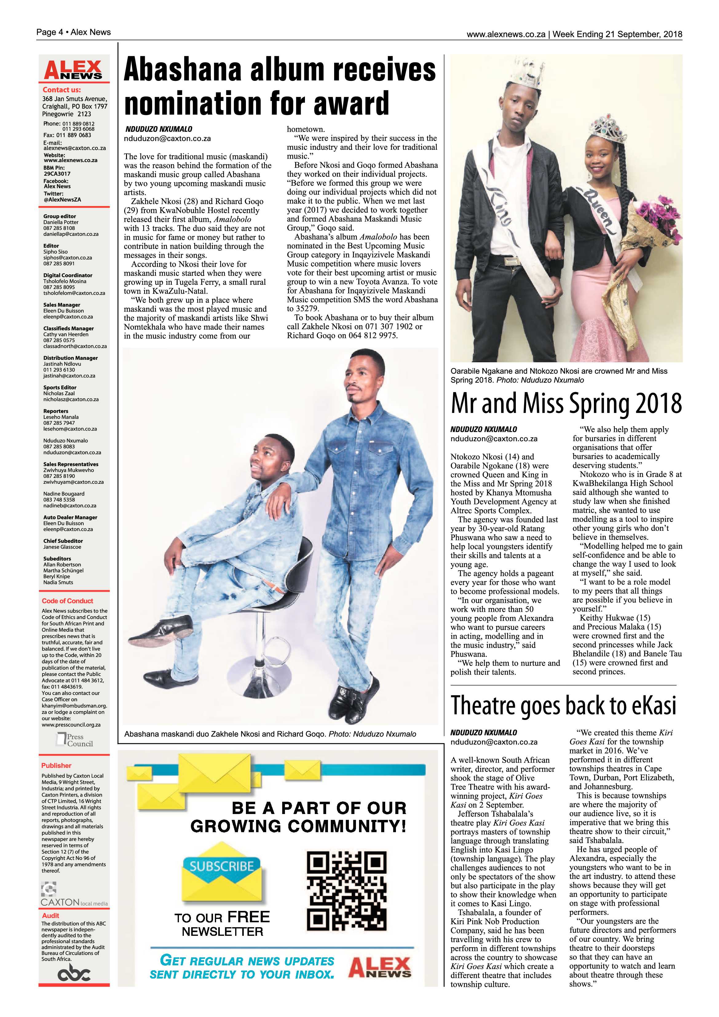 Alex News 21 September, 2018 page 4