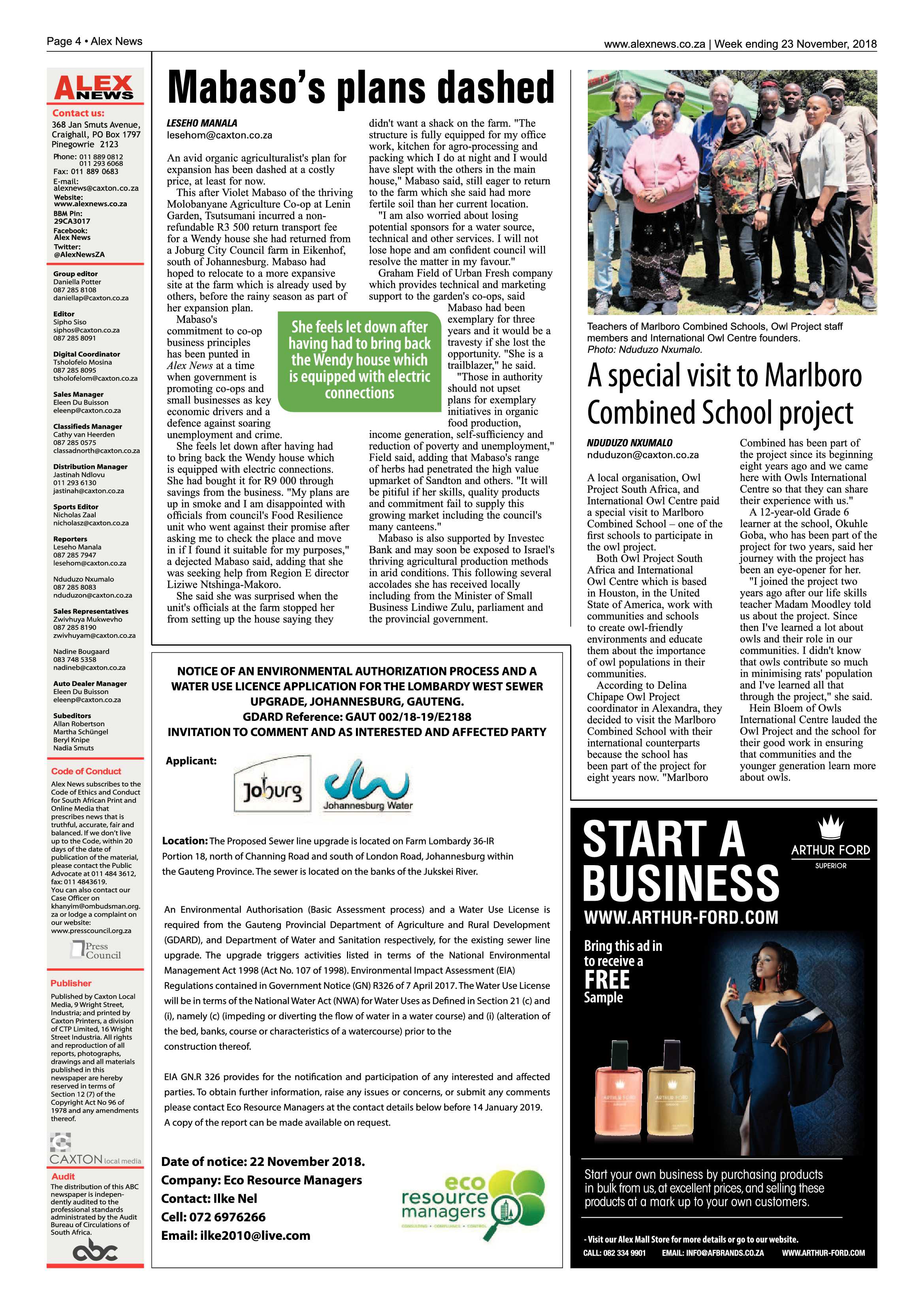 Alex News 23 November, 2018 page 4