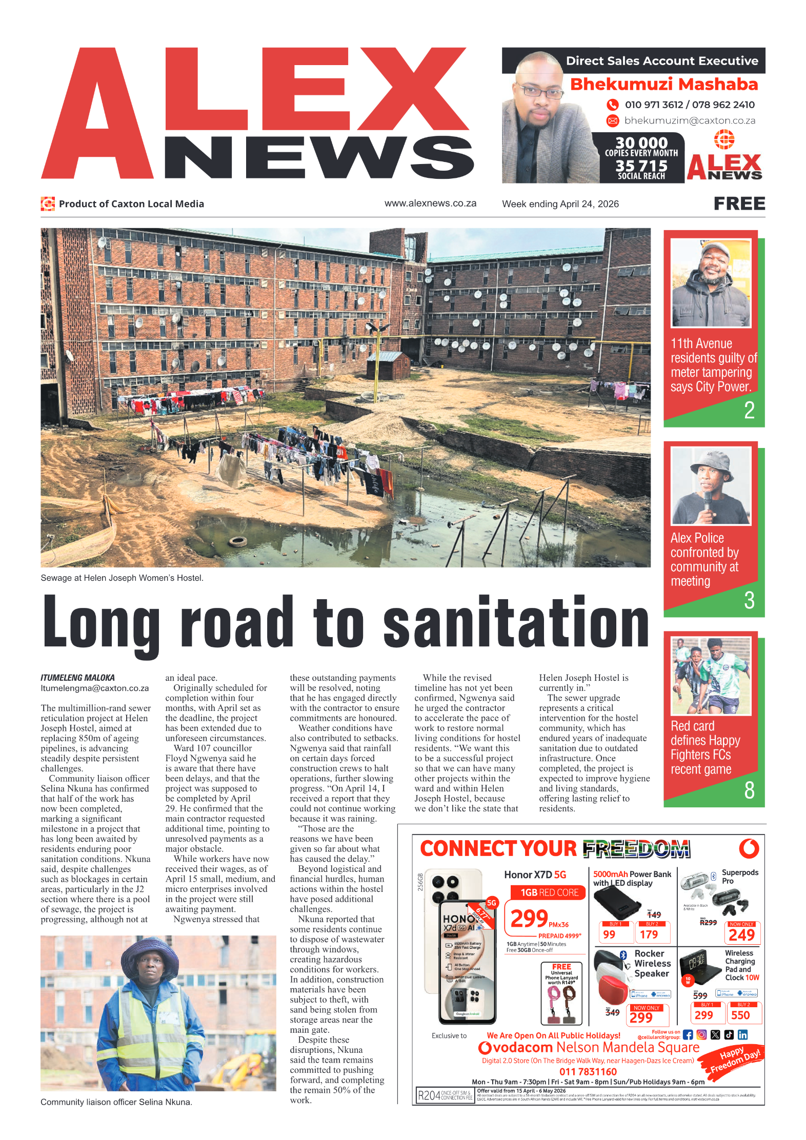Alex News 24 April 2026 page 1