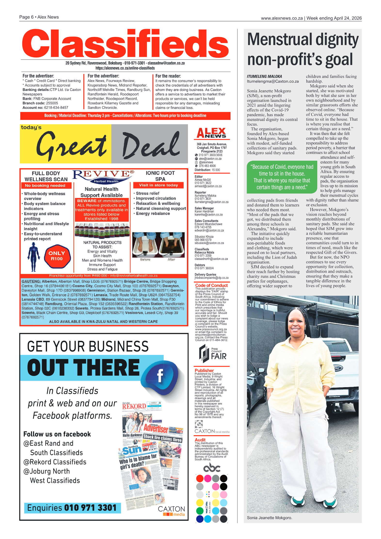 Alex News 24 April 2026 page 6