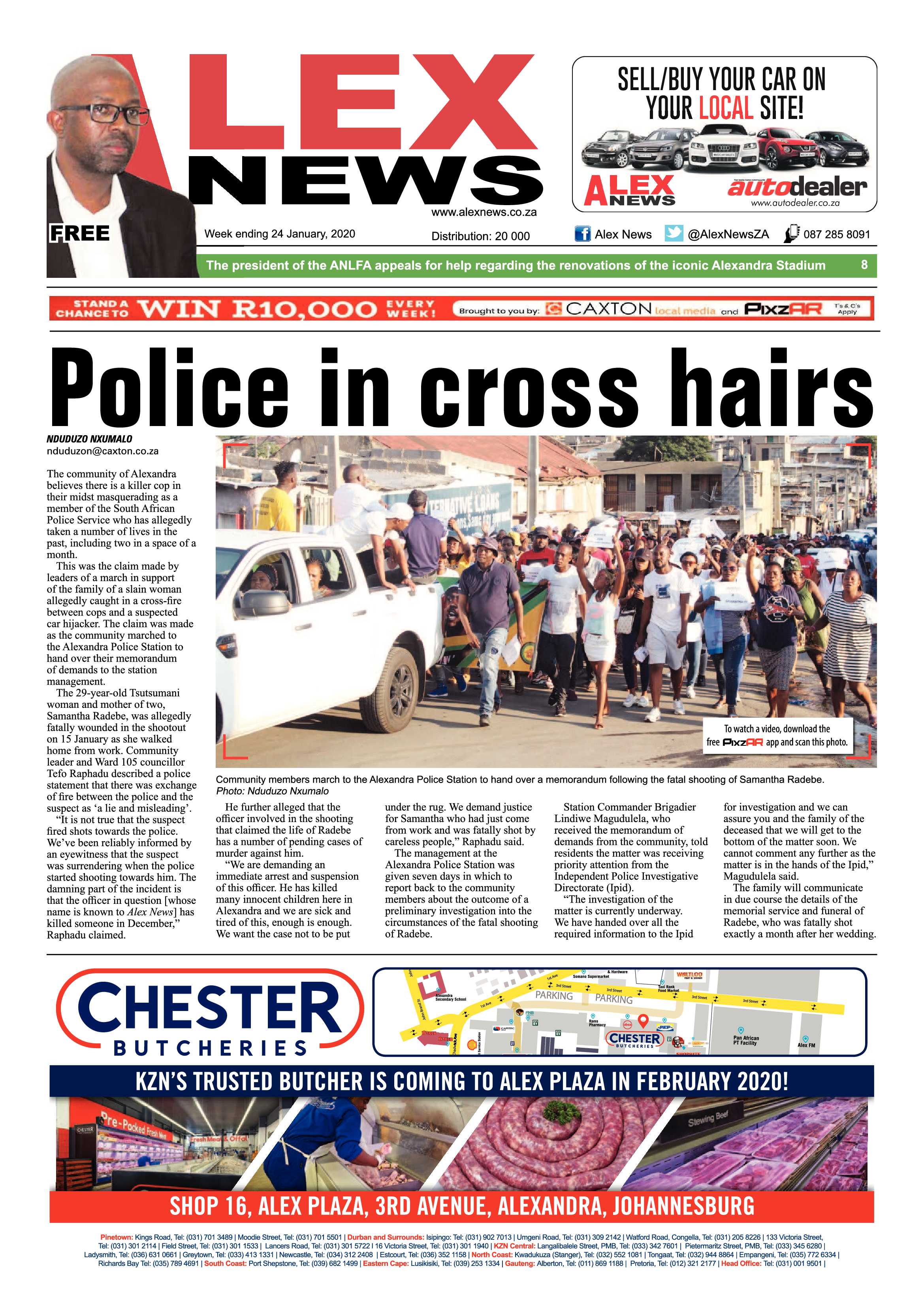 Alex News 24 January 2020 page 1