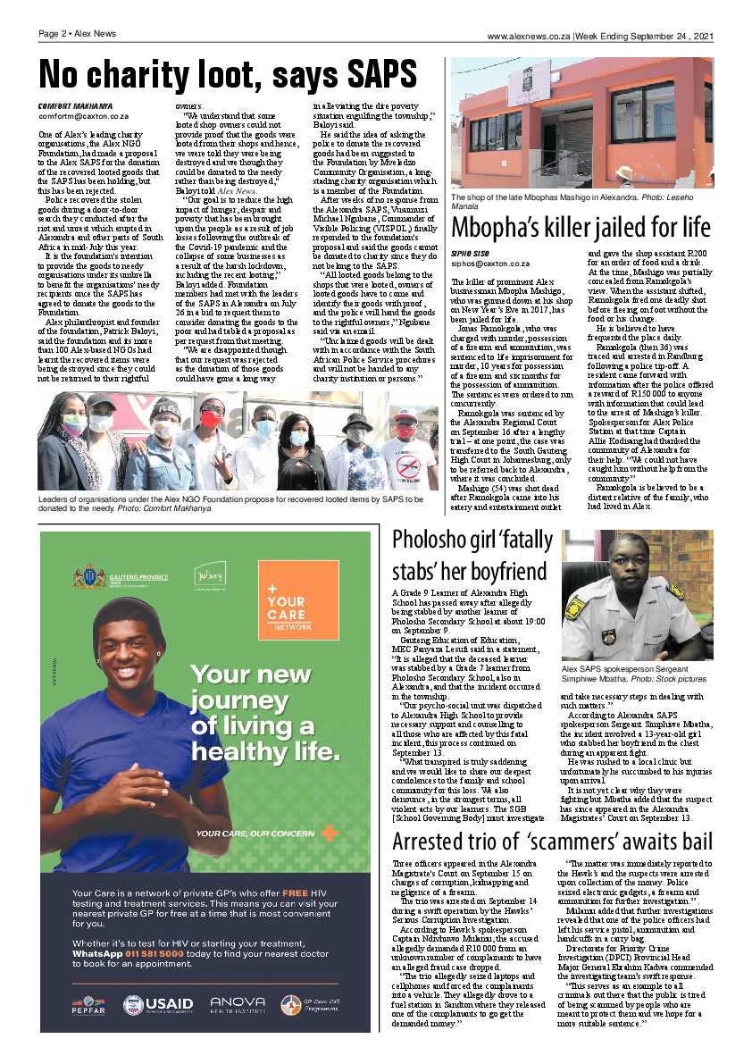 Alex News 24 September 2021 page 2