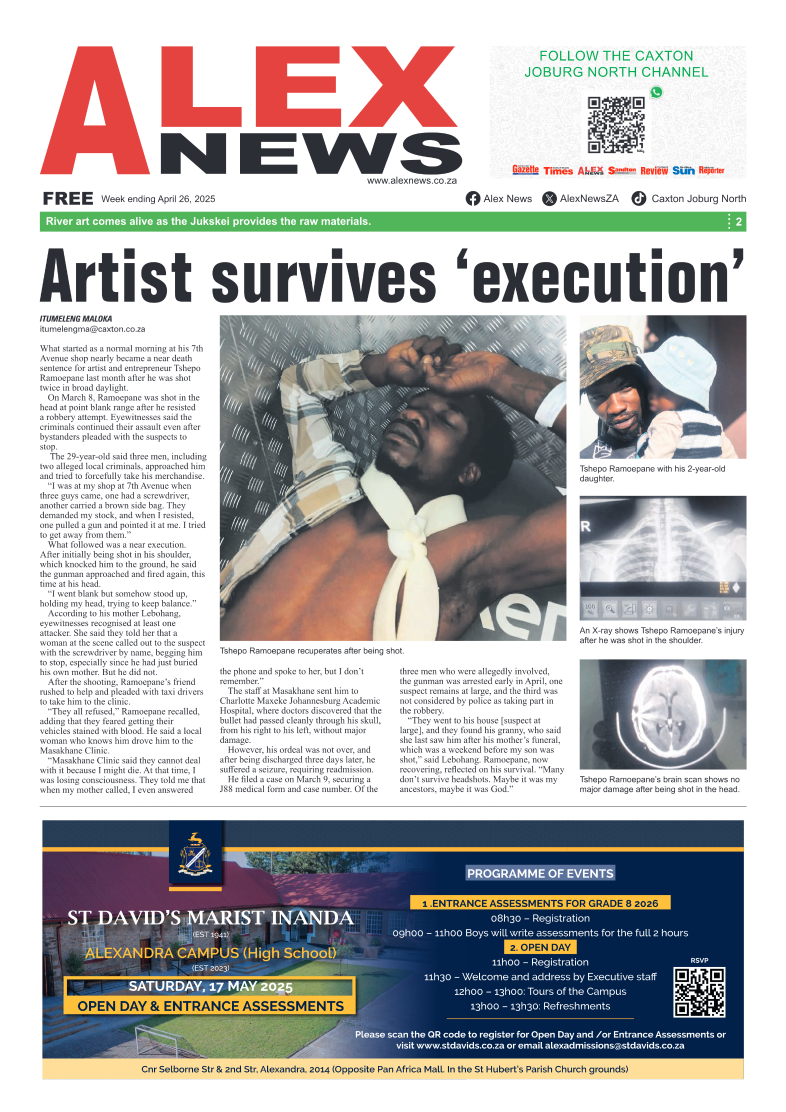 Alex News 25 April 2025 page 1