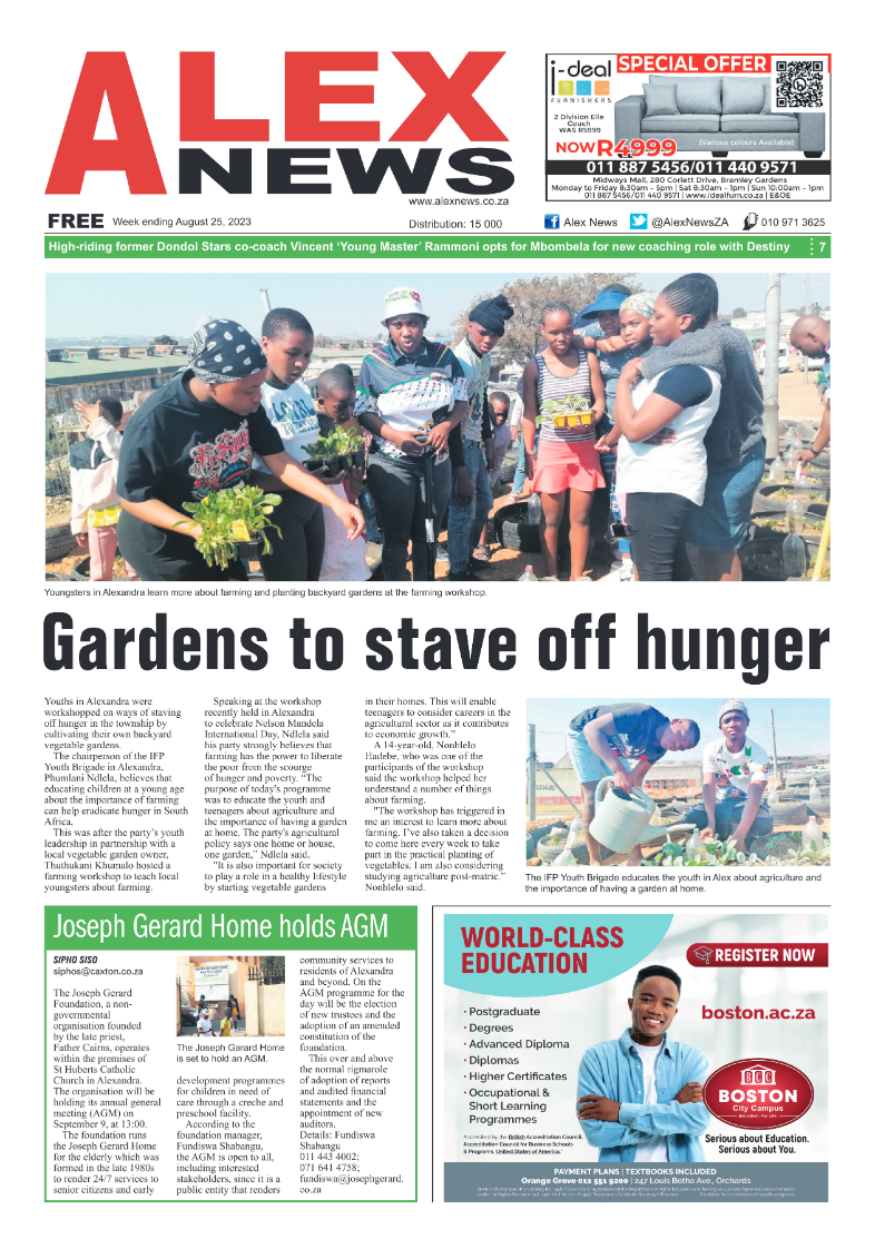 Alex News 25 August 2023 page 1