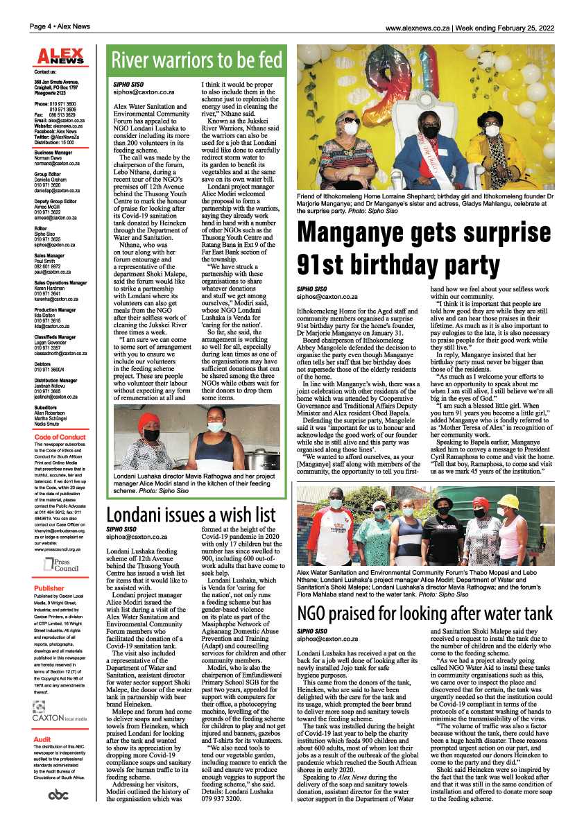 Alex News 25 February 2022 page 4
