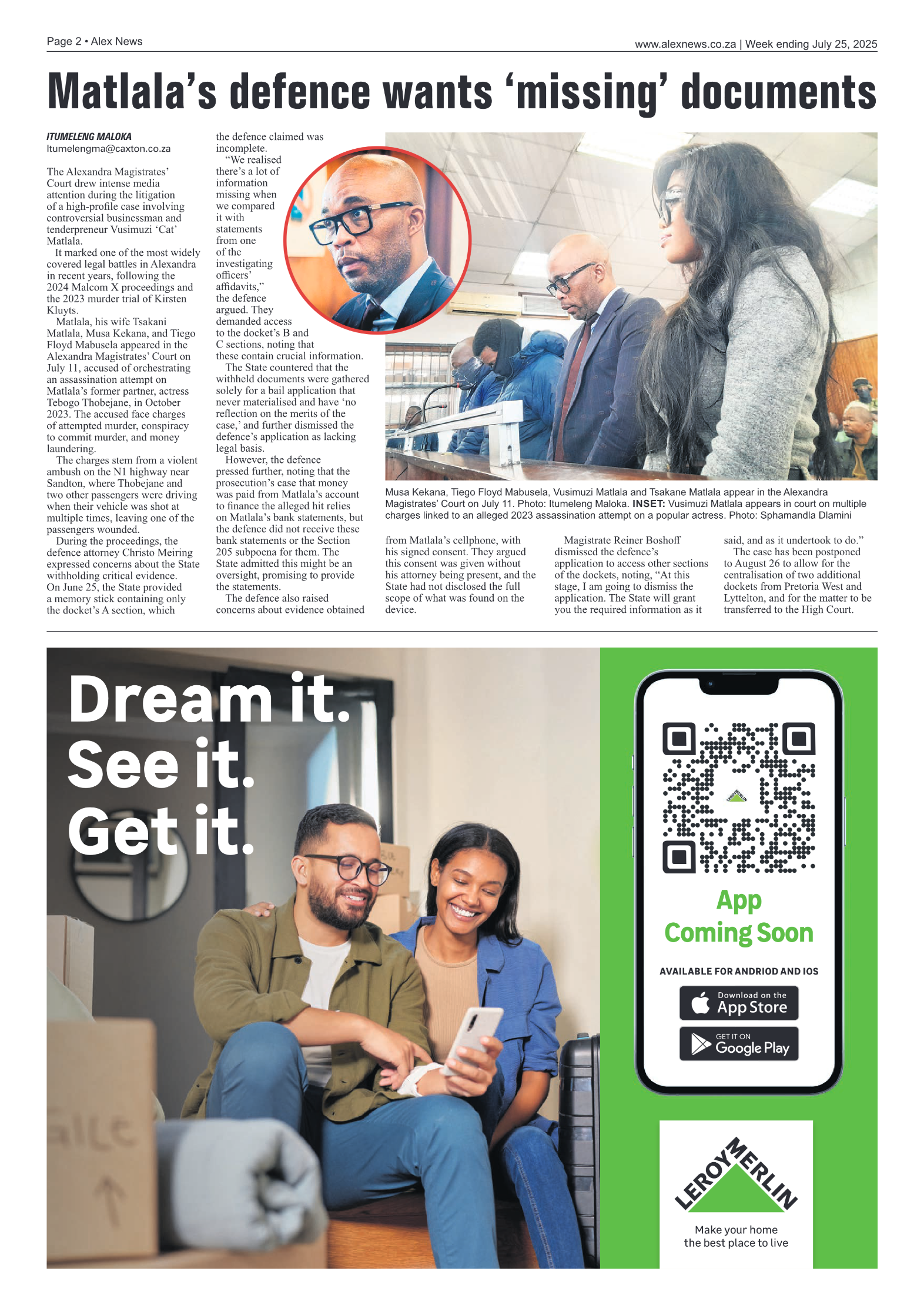 Alex News 25 July 2025 page 2