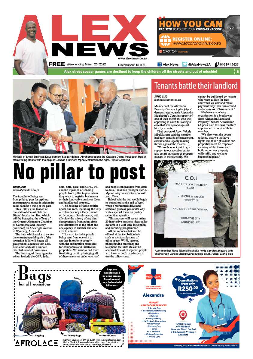 Alex News 25 March 2022 page 1