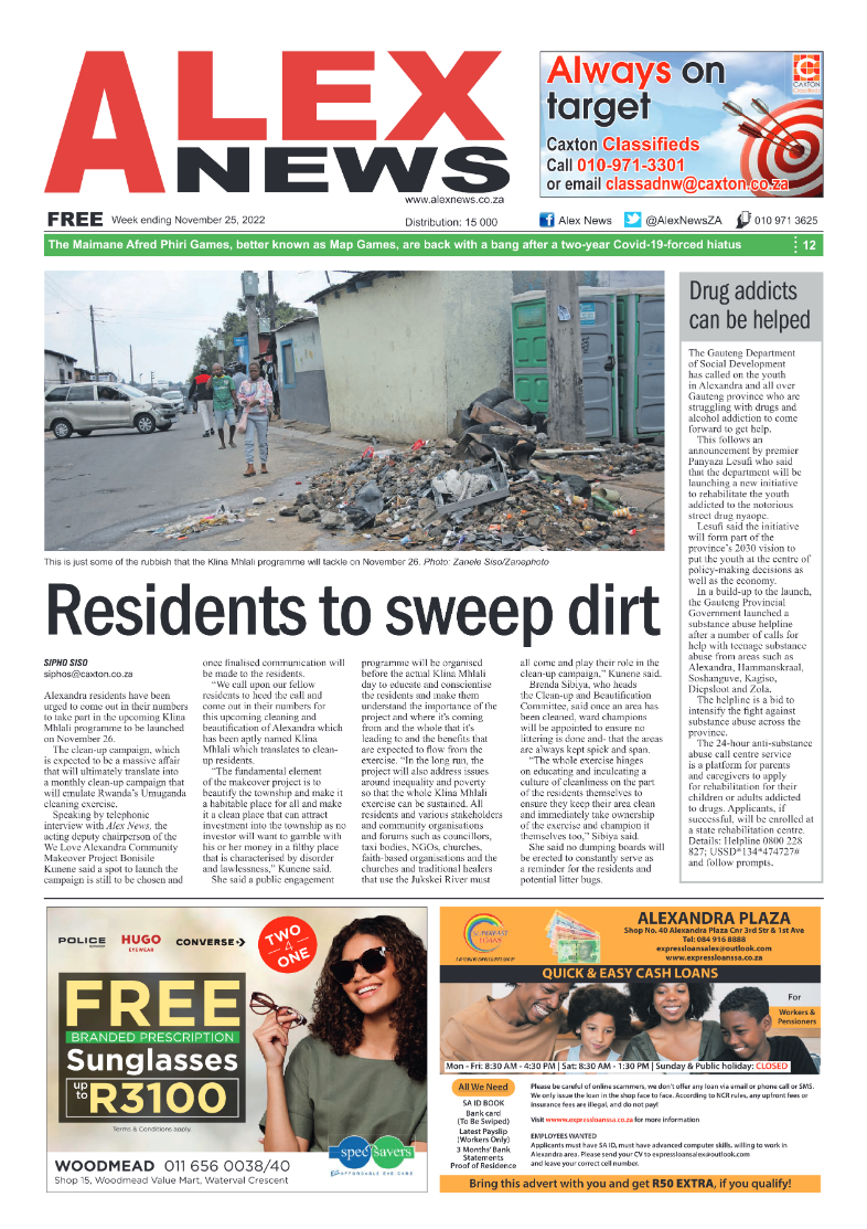 Alex News 25 Nov 2022 page 1