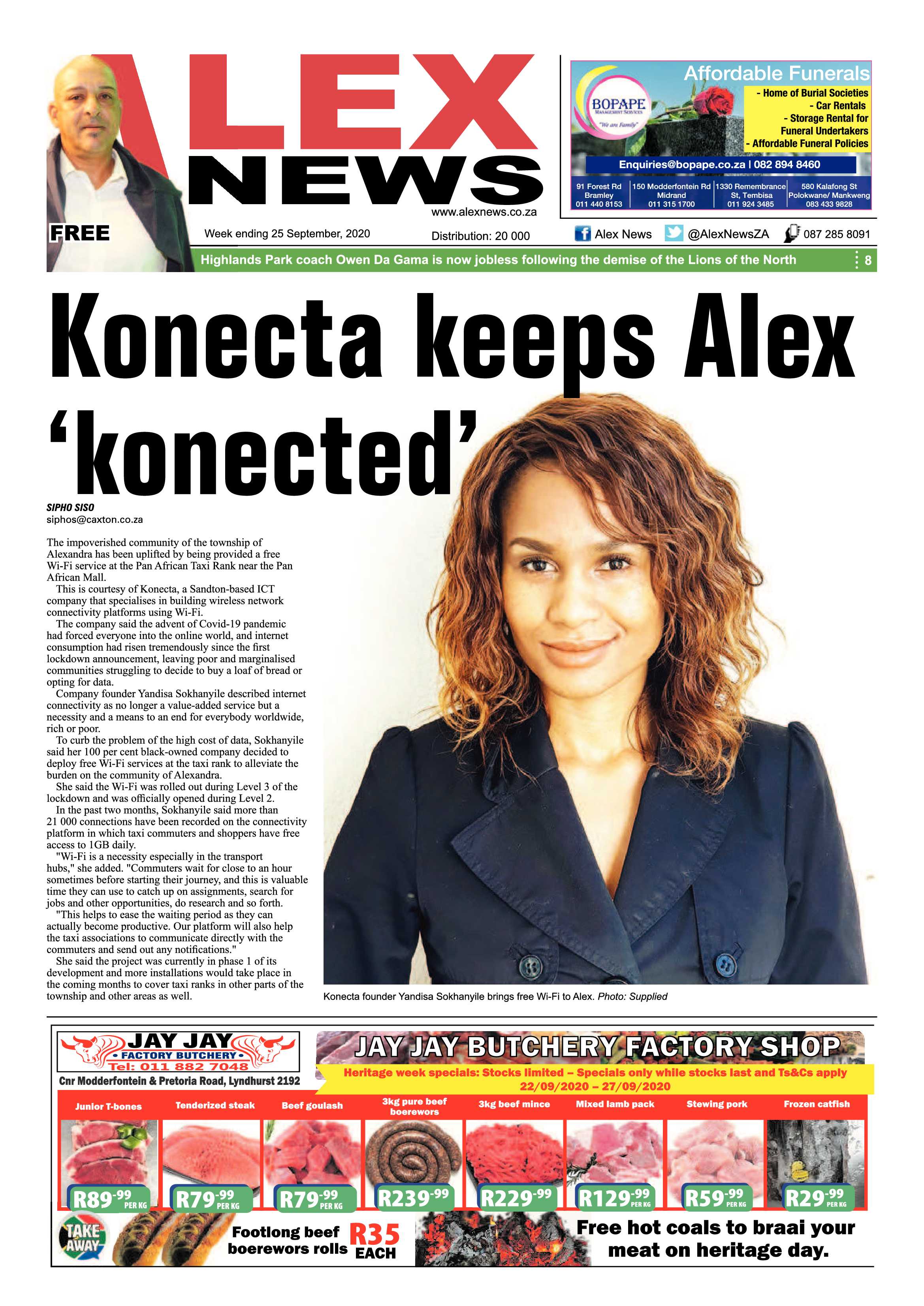 Alex News 25 September 2020 page 1