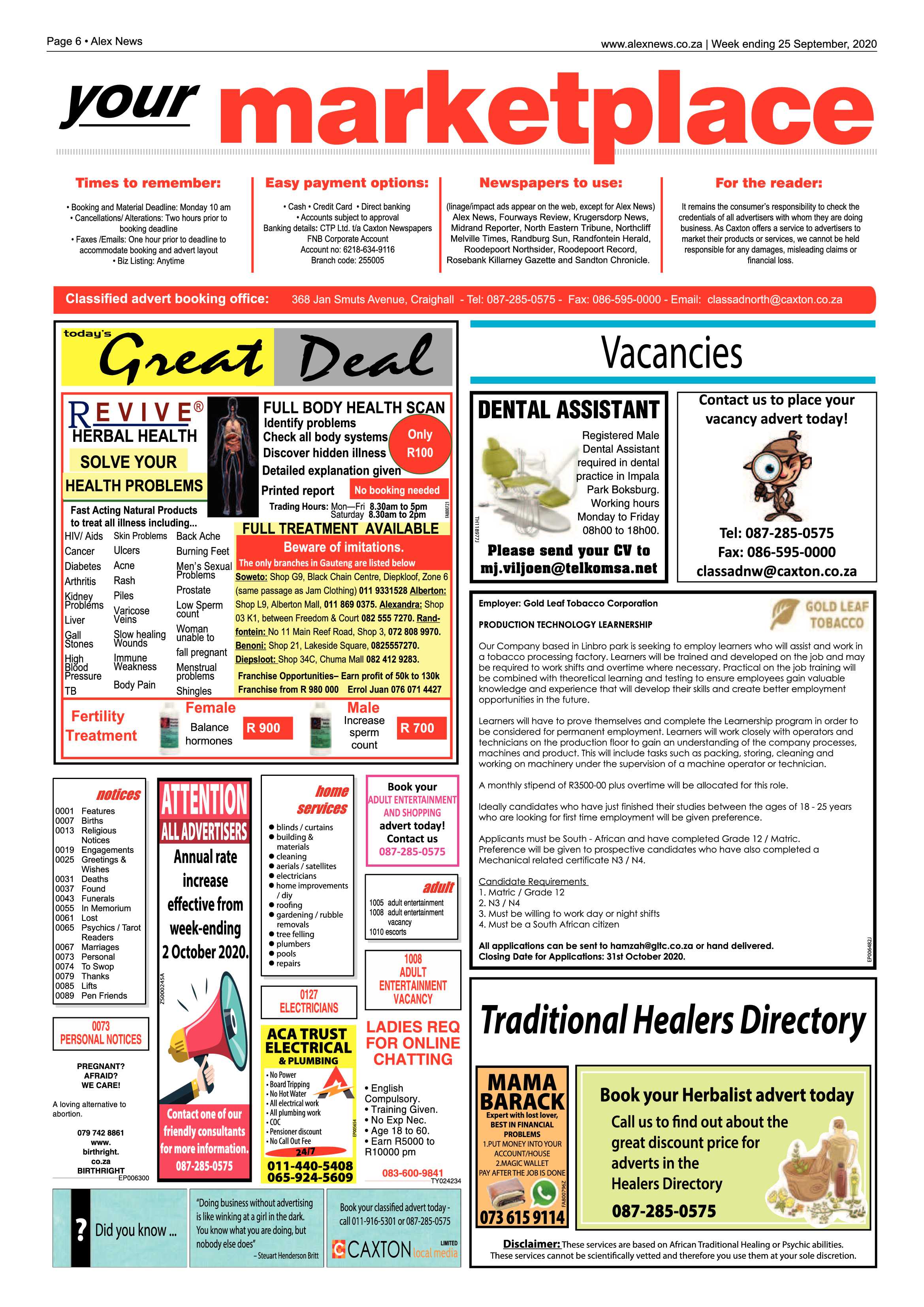 Alex News 25 September 2020 page 6