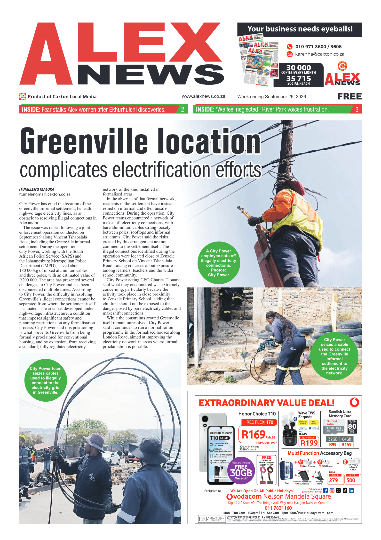 Alex News 25 September 2026 page 1