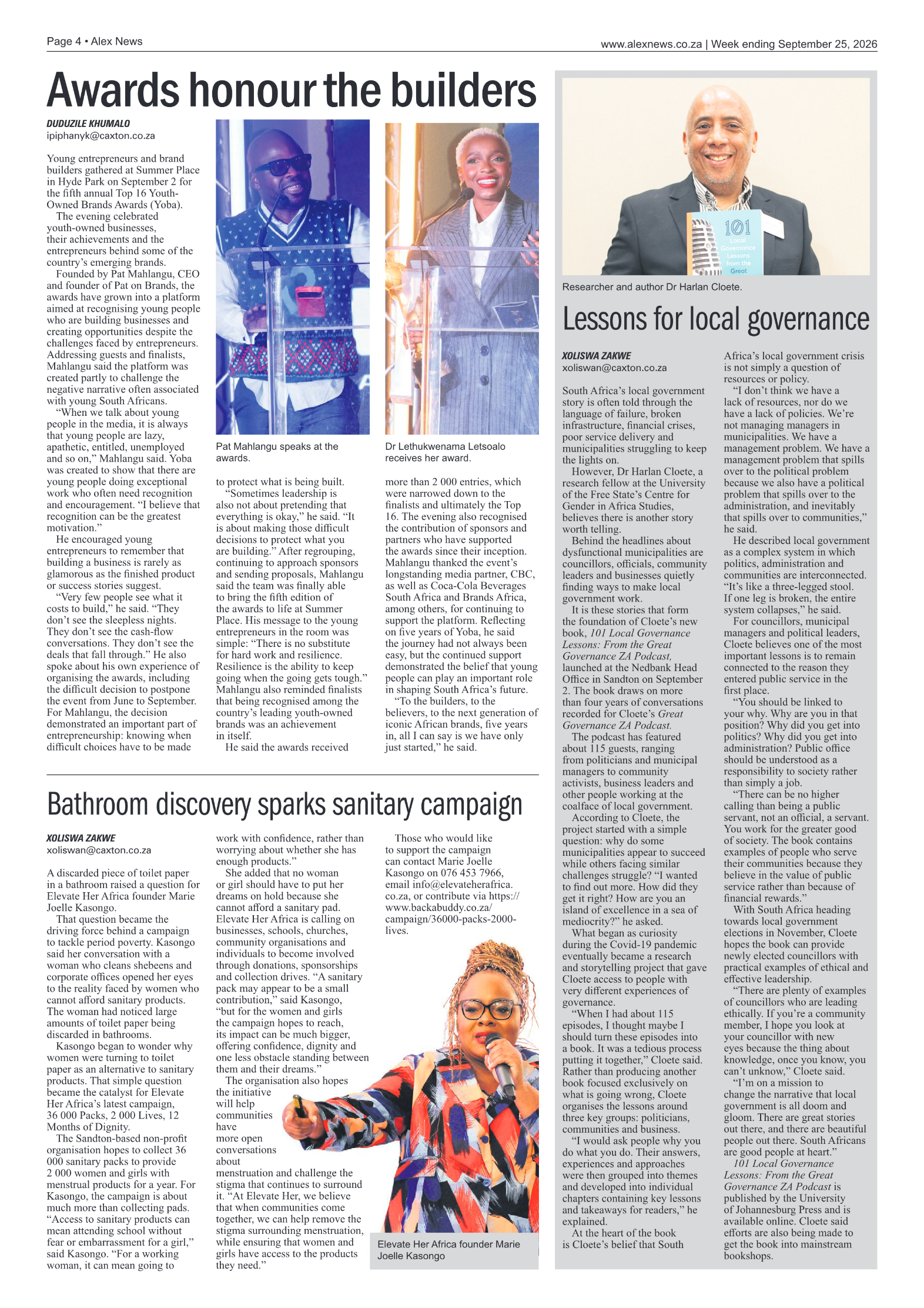 Alex News 25 September 2026 page 4
