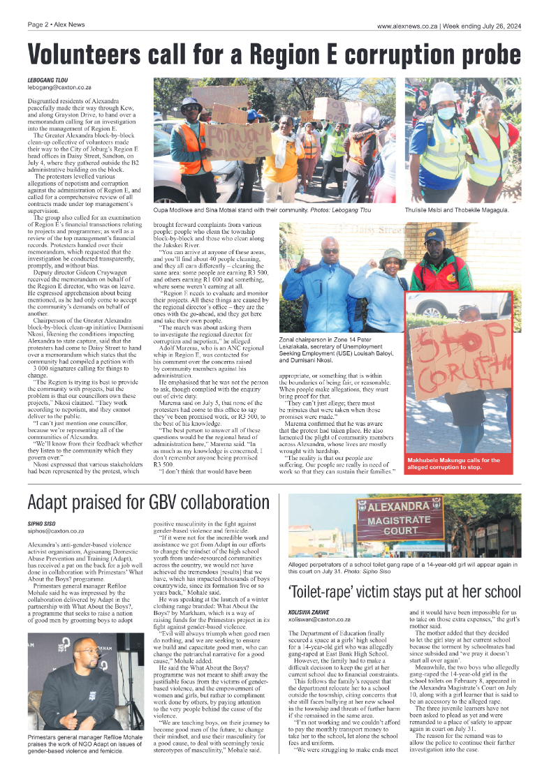 Alex News 26 July 2024 page 2
