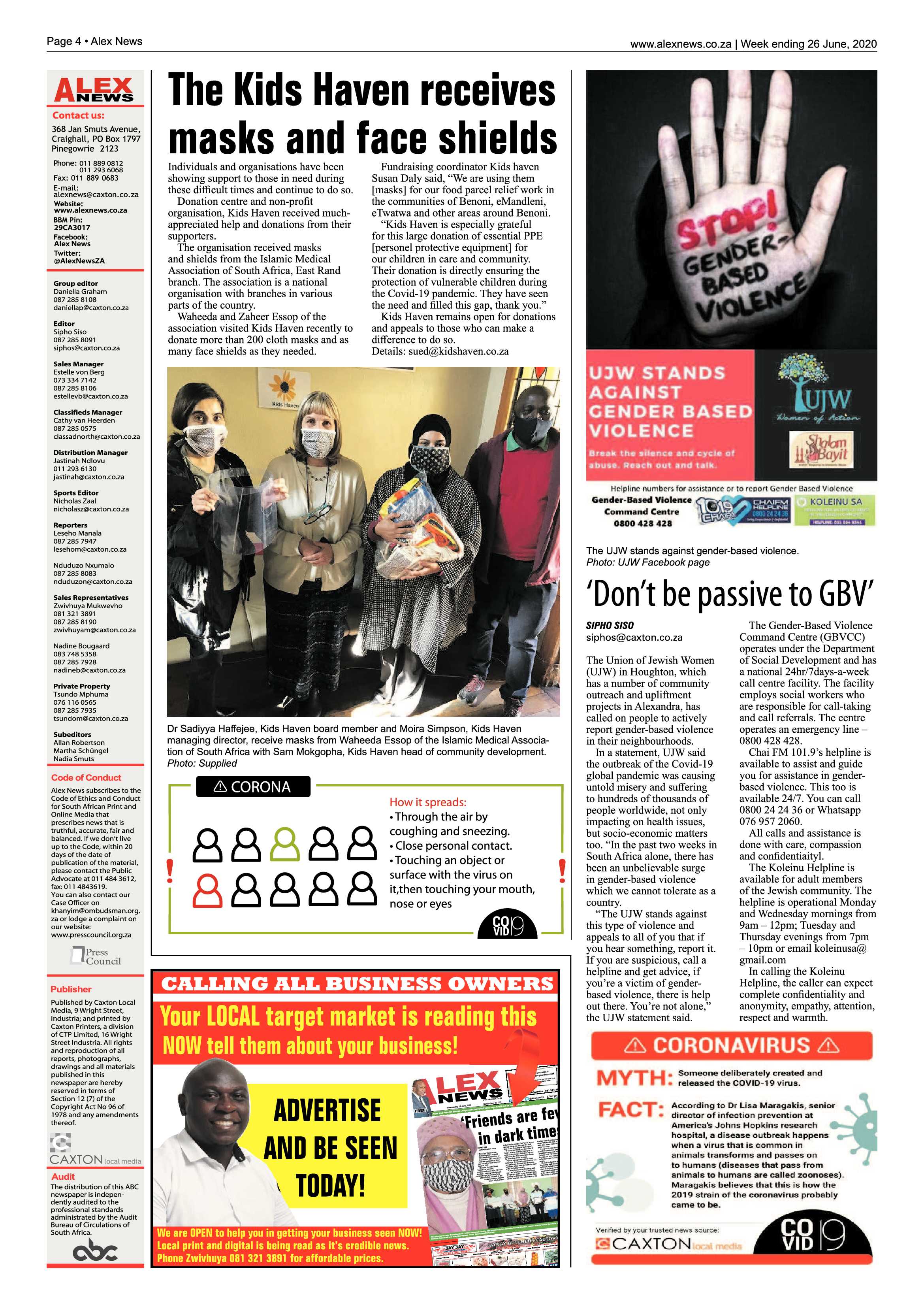 Alex News 26 June 2020 page 4