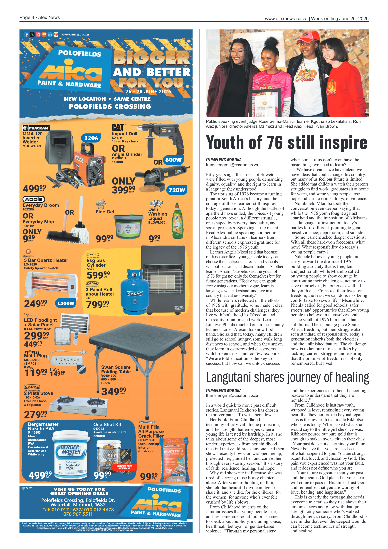 Alex News 26 June 2026 page 4