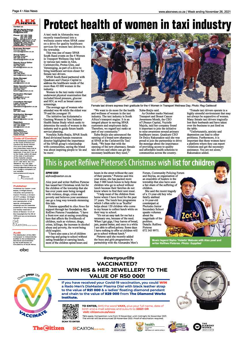 Alex News 26 November 2021 page 4