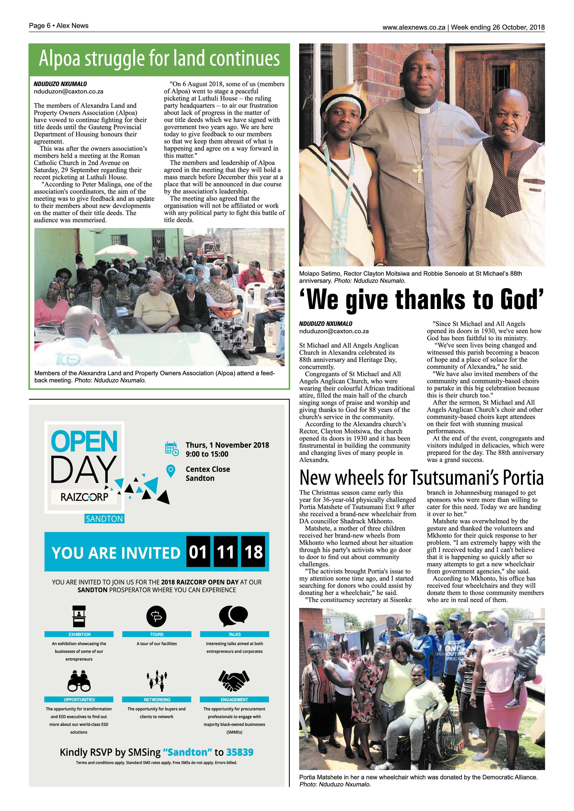 Alex News 26 October, 2018 page 6