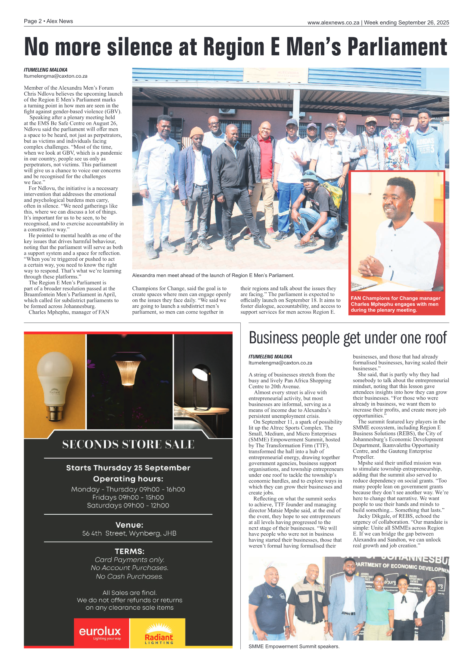 Alex News 26 September 2025 page 2