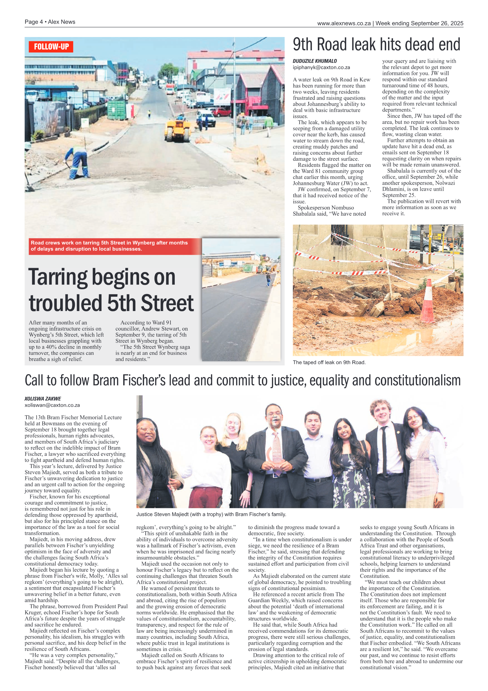 Alex News 26 September 2025 page 4