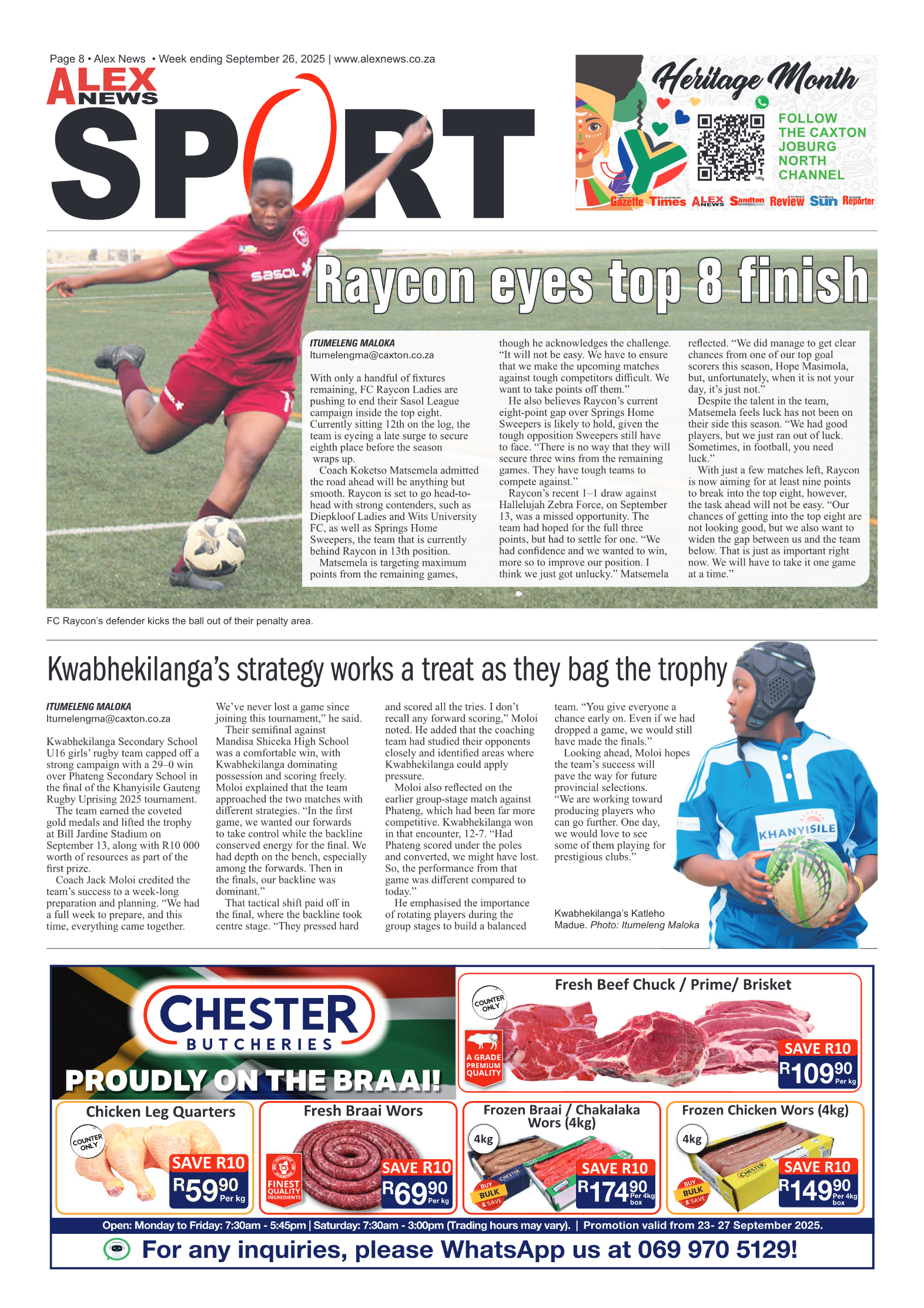 Alex News 26 September 2025 page 8