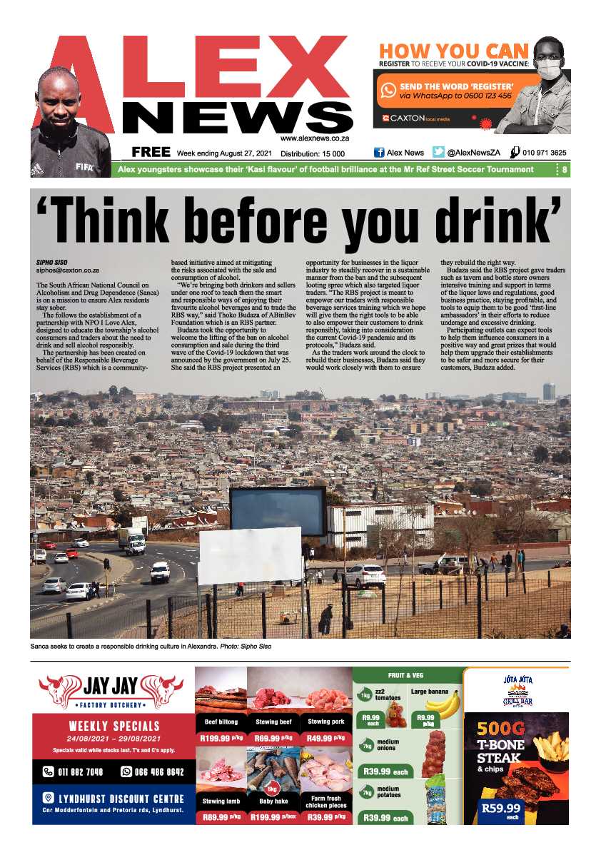 Alex News 27 August 2021 page 1