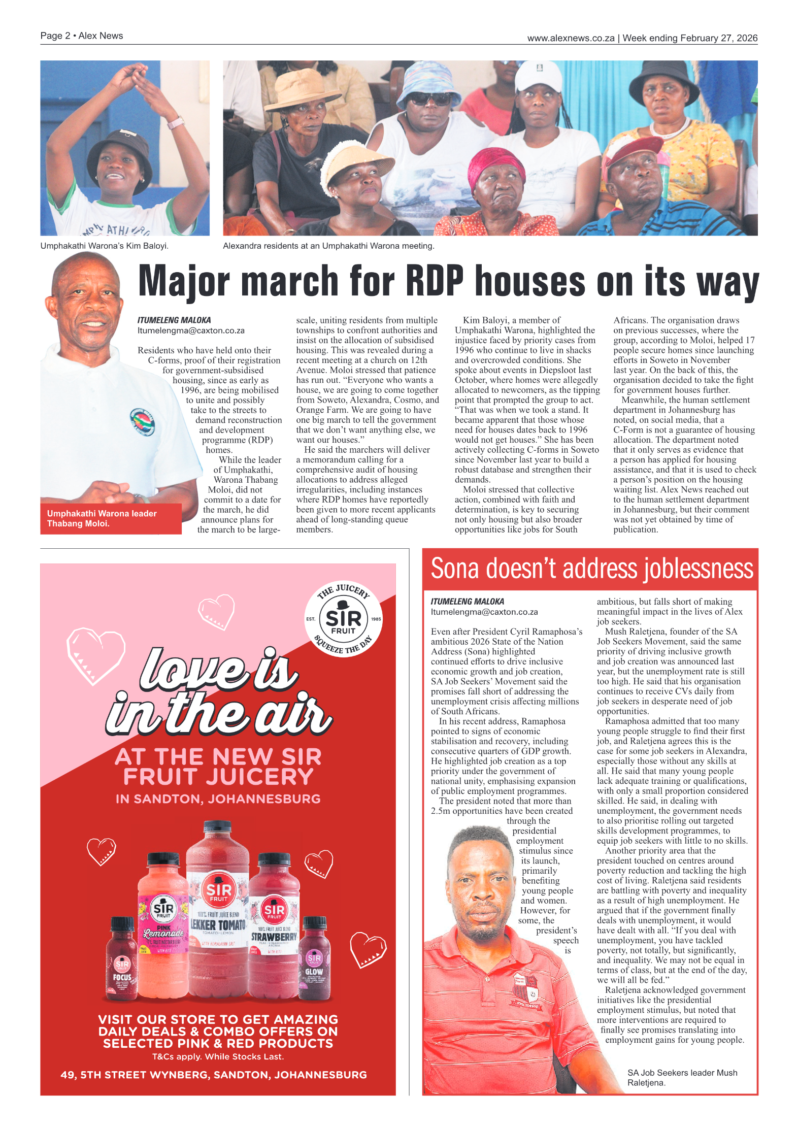 Alex News 27 February 2026 page 2