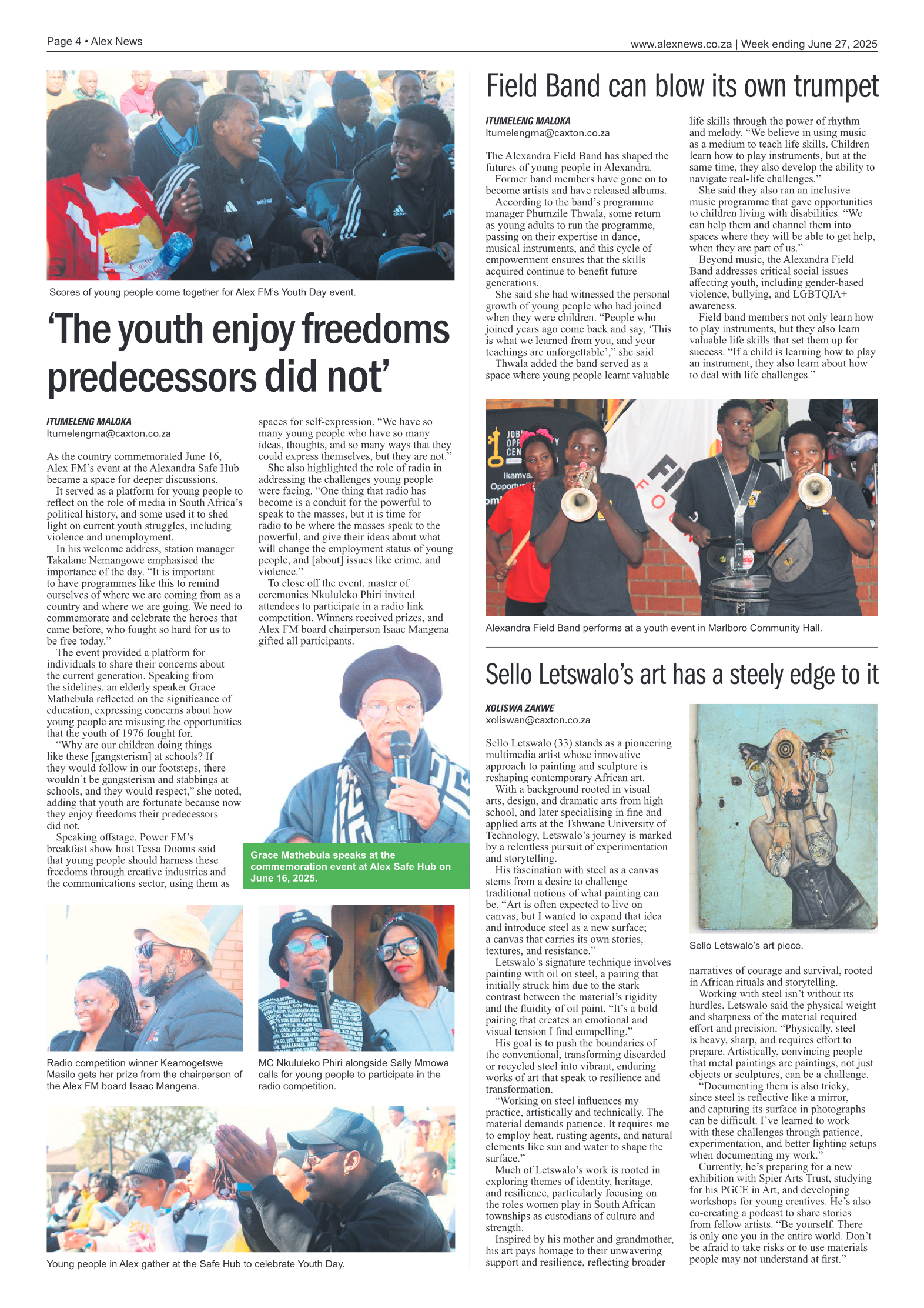 Alex News 27 June 2025 page 4