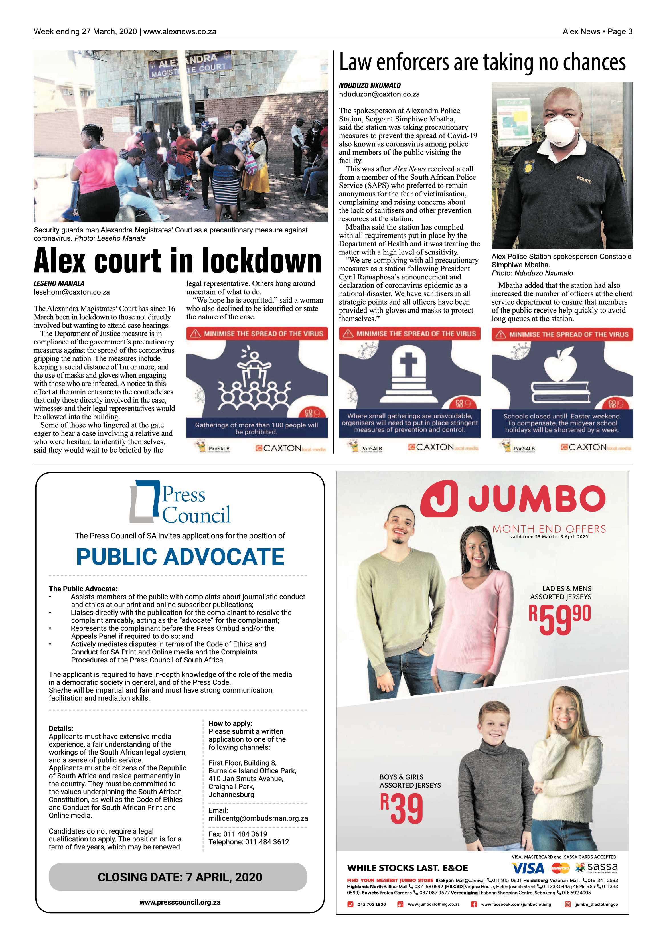 Alex News 27 March 2020 page 3