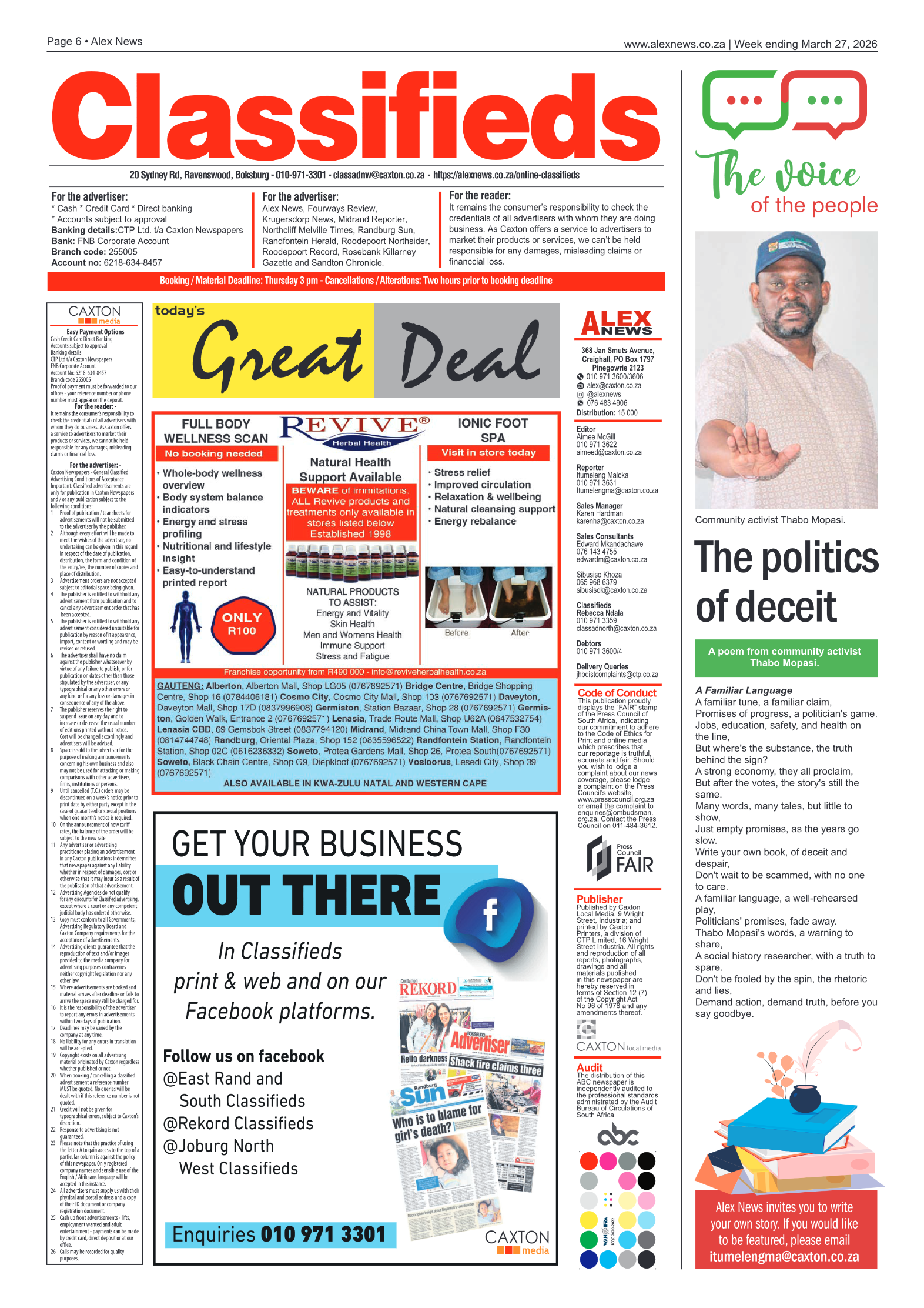 Alex News 27 March 2026 page 6