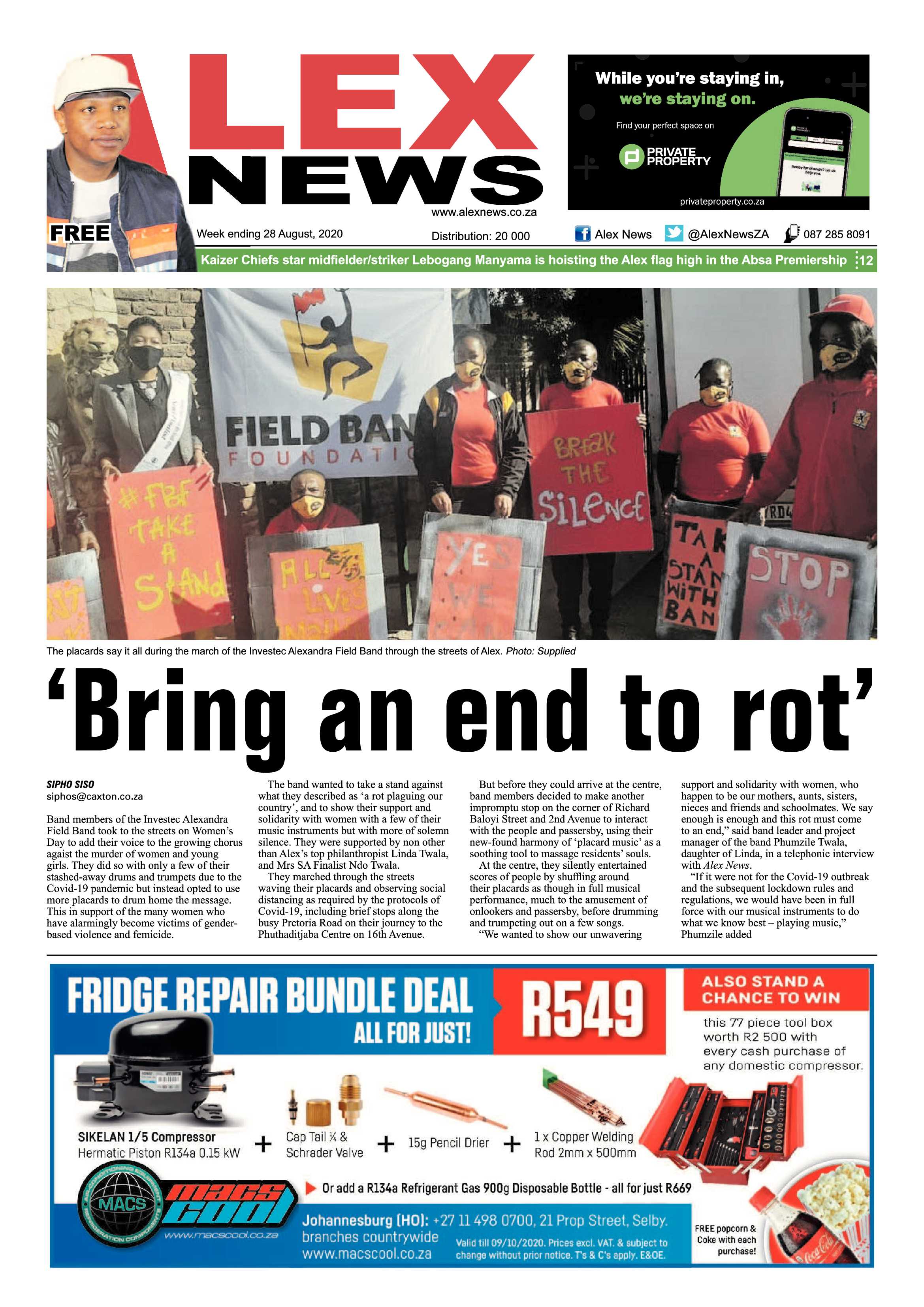 Alex News 28 August 2020 page 1